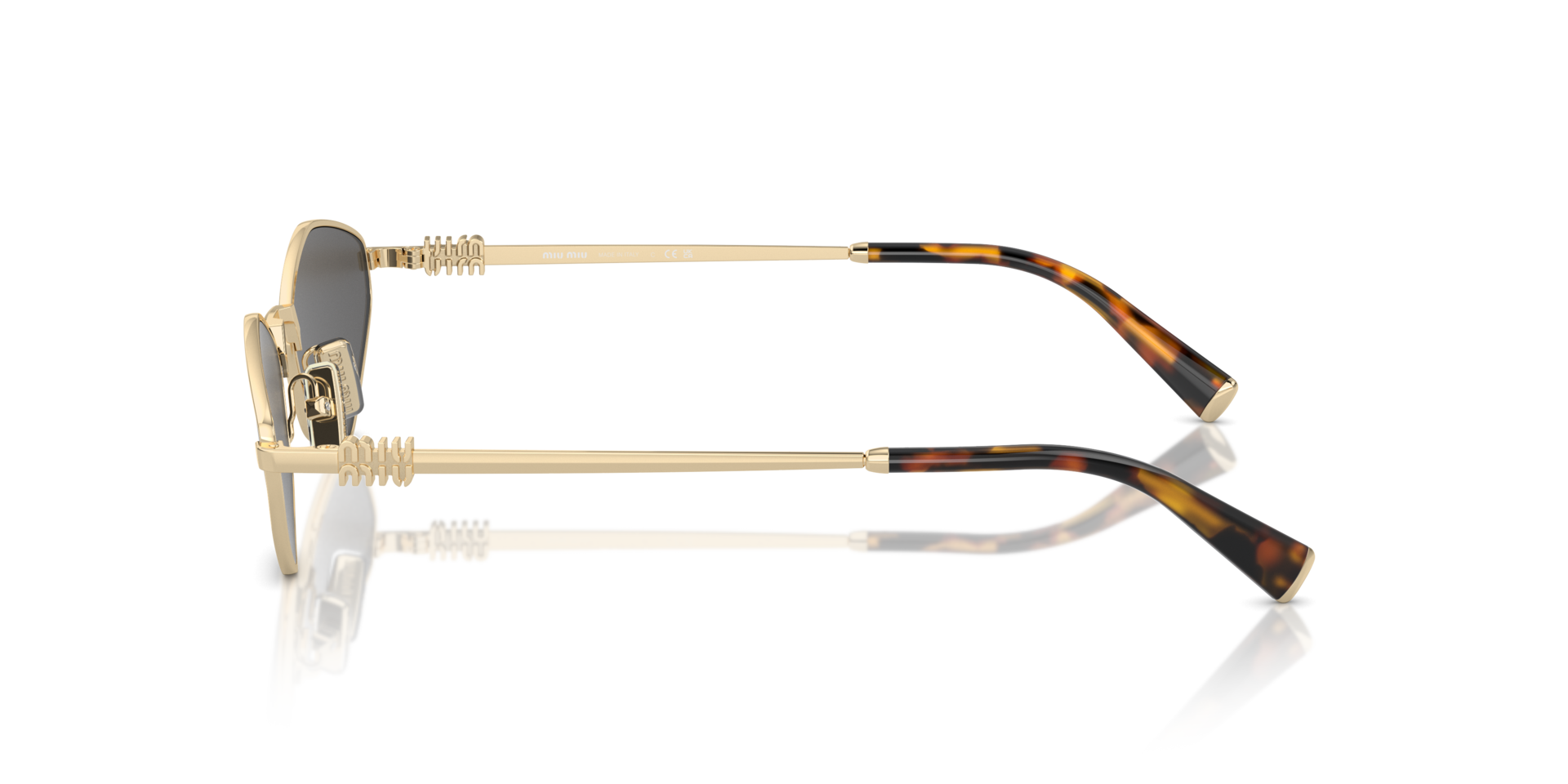 MIUMIU-56ZS/S ZVN5S0 PALE GOLD (DARK GREY) 56*17, Dorado, hi-res image number 2