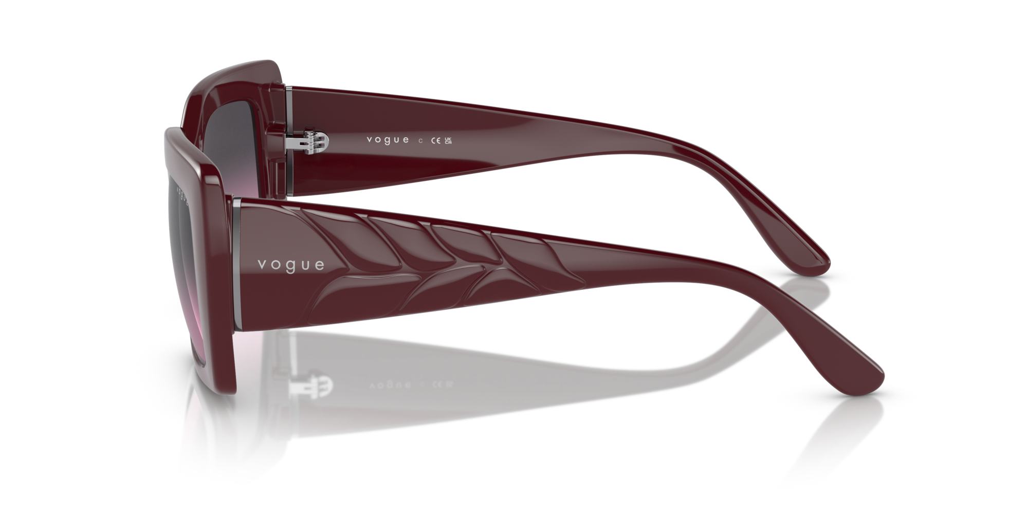 VOGUE-5481S/S 304890 FULL BORDEAUX(VIOLET GRADIENT GREY 52*21, Burdeos, hi-res image number 2