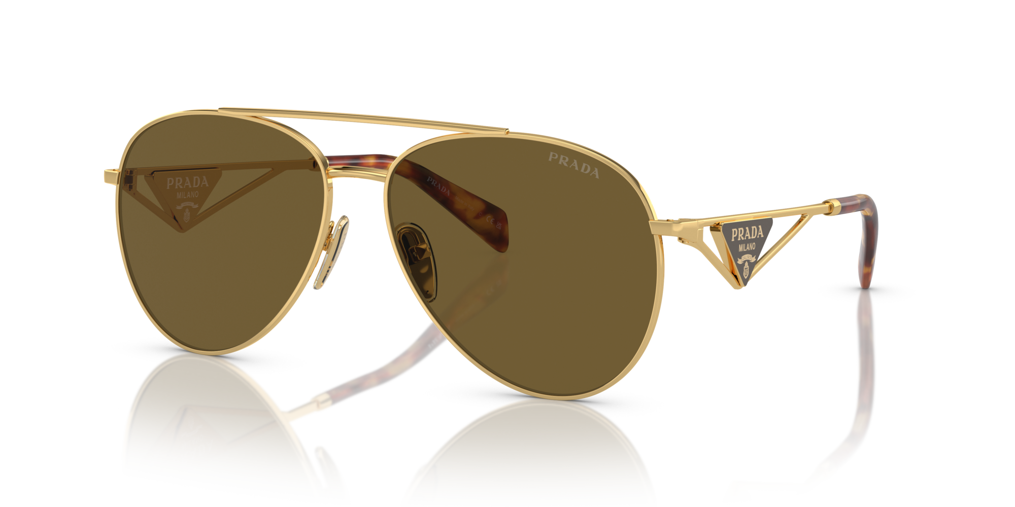 PRADA-73ZS/S 5AK01T GOLD DARK BROWN 58*14, , hi-res image number 0