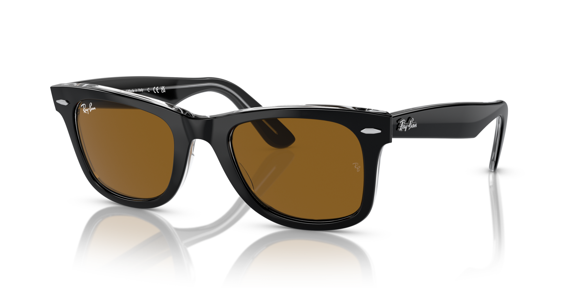 RB-2140 129433 BLACK (BROWN 54*18, Negro sobre transparente, hi-res image number 0