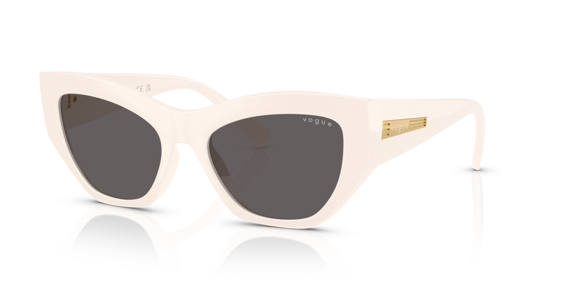 VOGUE-5607/S 312487 FULL IVORY(BLACK SMOKE 53*18, Marfil, hi-res image number 0