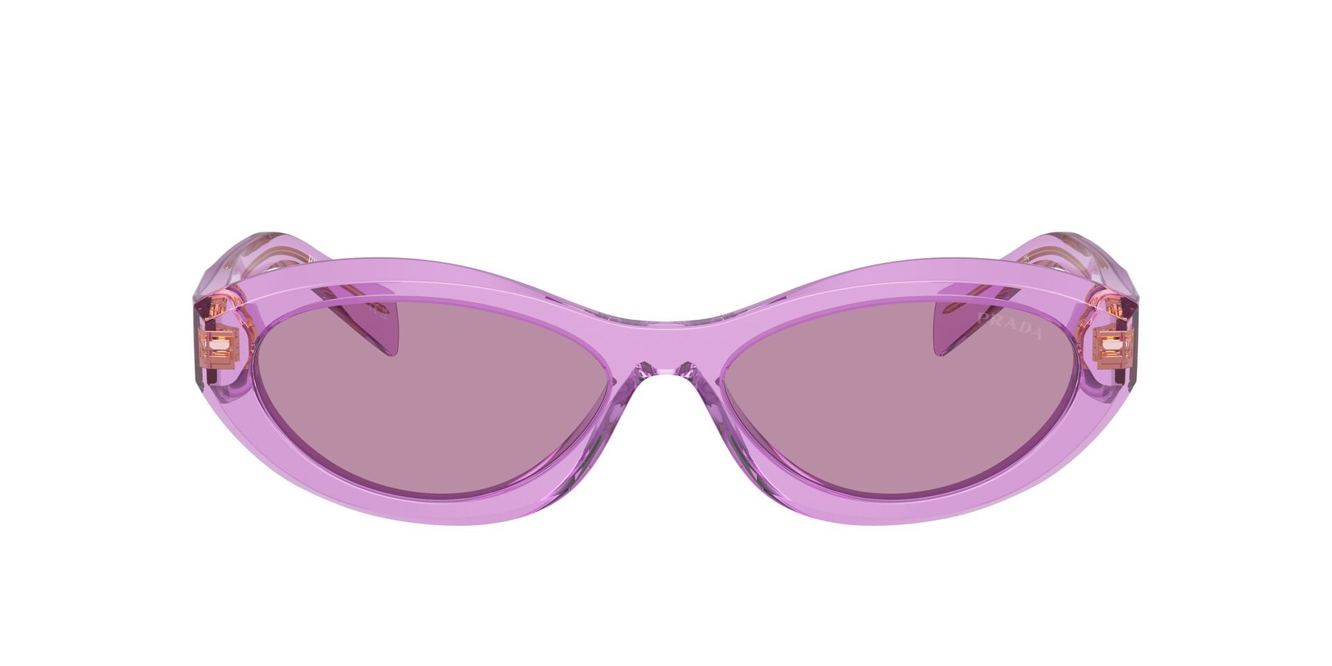 PRADA-26ZS/S 13R07Q TRANSPARENT AMETHYST/DARK VIOLET MIRROR SILVER INT 55*16, Amatista transparente, hi-res image number 1