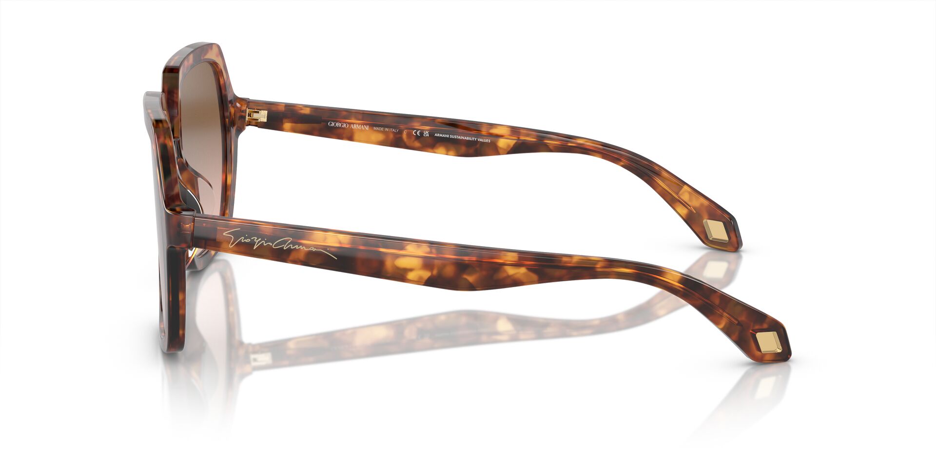 ARMANI-8193U/S 603351 ORANGE HAVANA/RED HAVANA(BROWN GRADIENT 55*17, Havana, hi-res image number 2