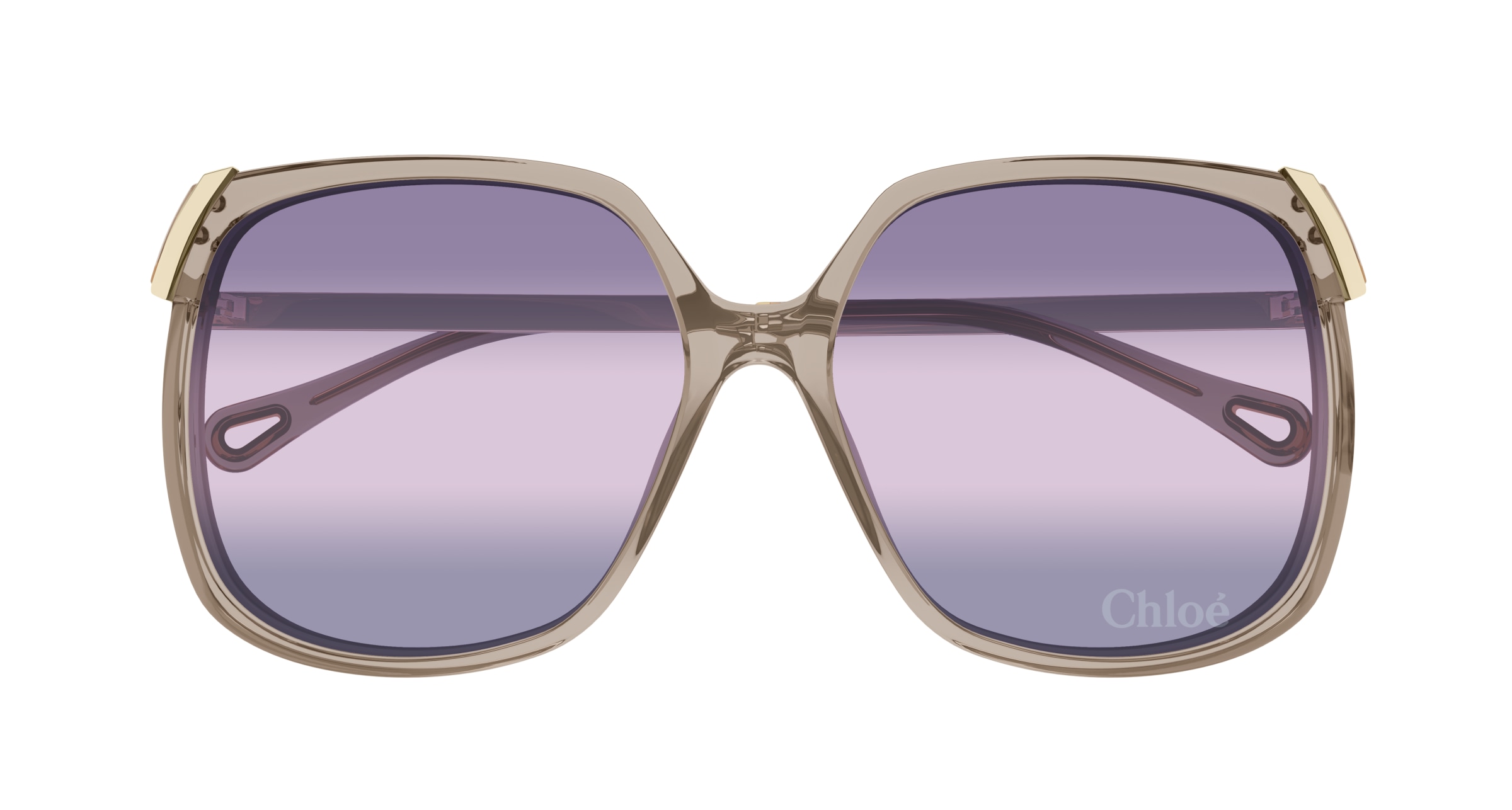 CHLOE-0286S/S 004 BROWN-GOLD-VIOLET 60*15, Marrón | Dorado, hi-res image number 1