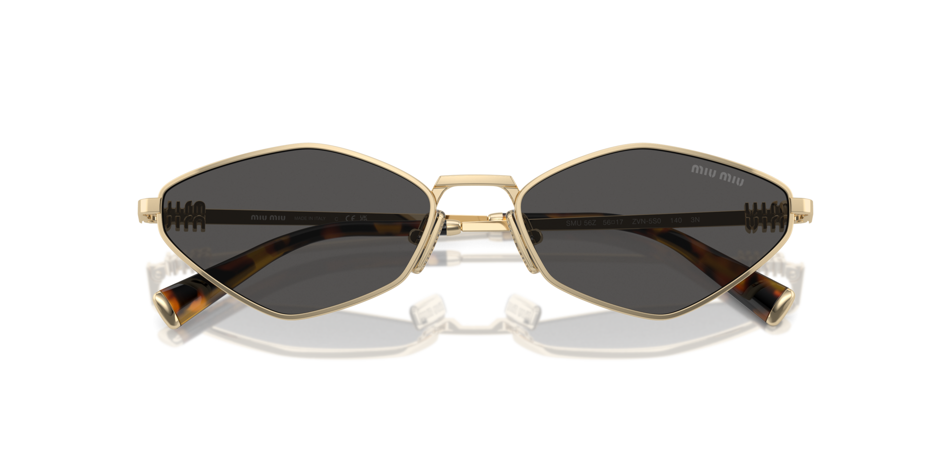 MIUMIU-56ZS/S ZVN5S0 PALE GOLD (DARK GREY) 56*17, Dorado, hi-res image number 4