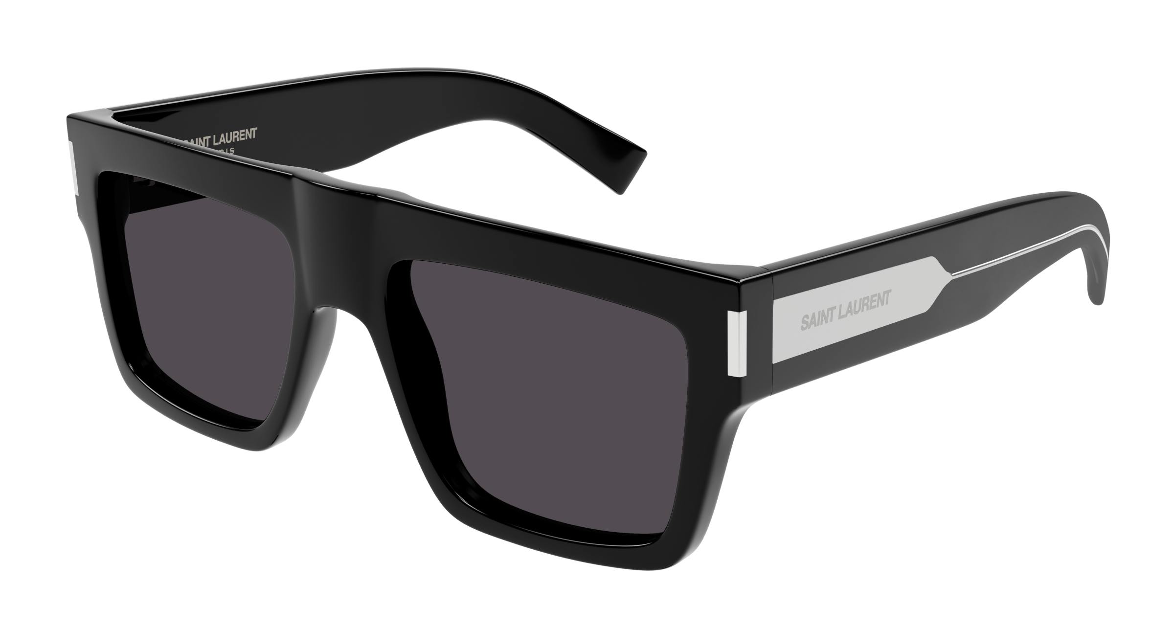 SAINT-LAURENT-SL628/S 001 BLACK/SILVER (SMOKE 55*19, Negro, hi-res image number 0