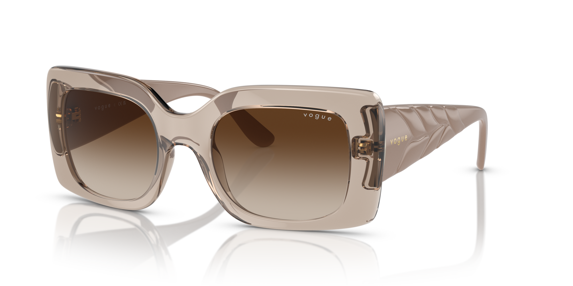 VOGUE-5481/S 299013 TRANSPARENT CARAMEL(GRADIENT BROWN 52*21, Caramelo transparente, hi-res image number 0