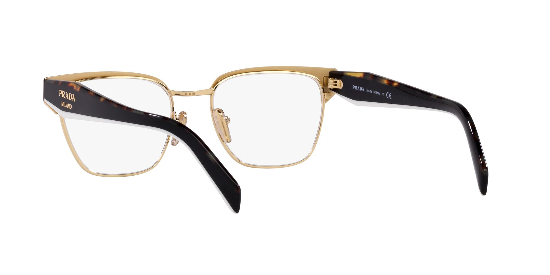 PRADA-65YV/G AAV1O1 BLACK/PALE GOLD 53*18, Negro, hi-res image number 7