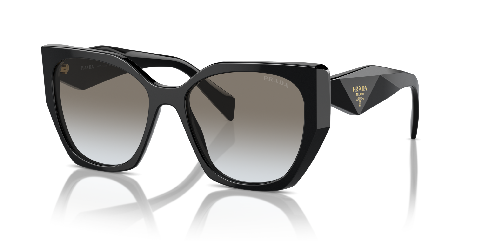 PRADA-19ZS/S 1AB0A7 BLACK (GREY GRADIENT 55*17, Negro, hi-res image number 0