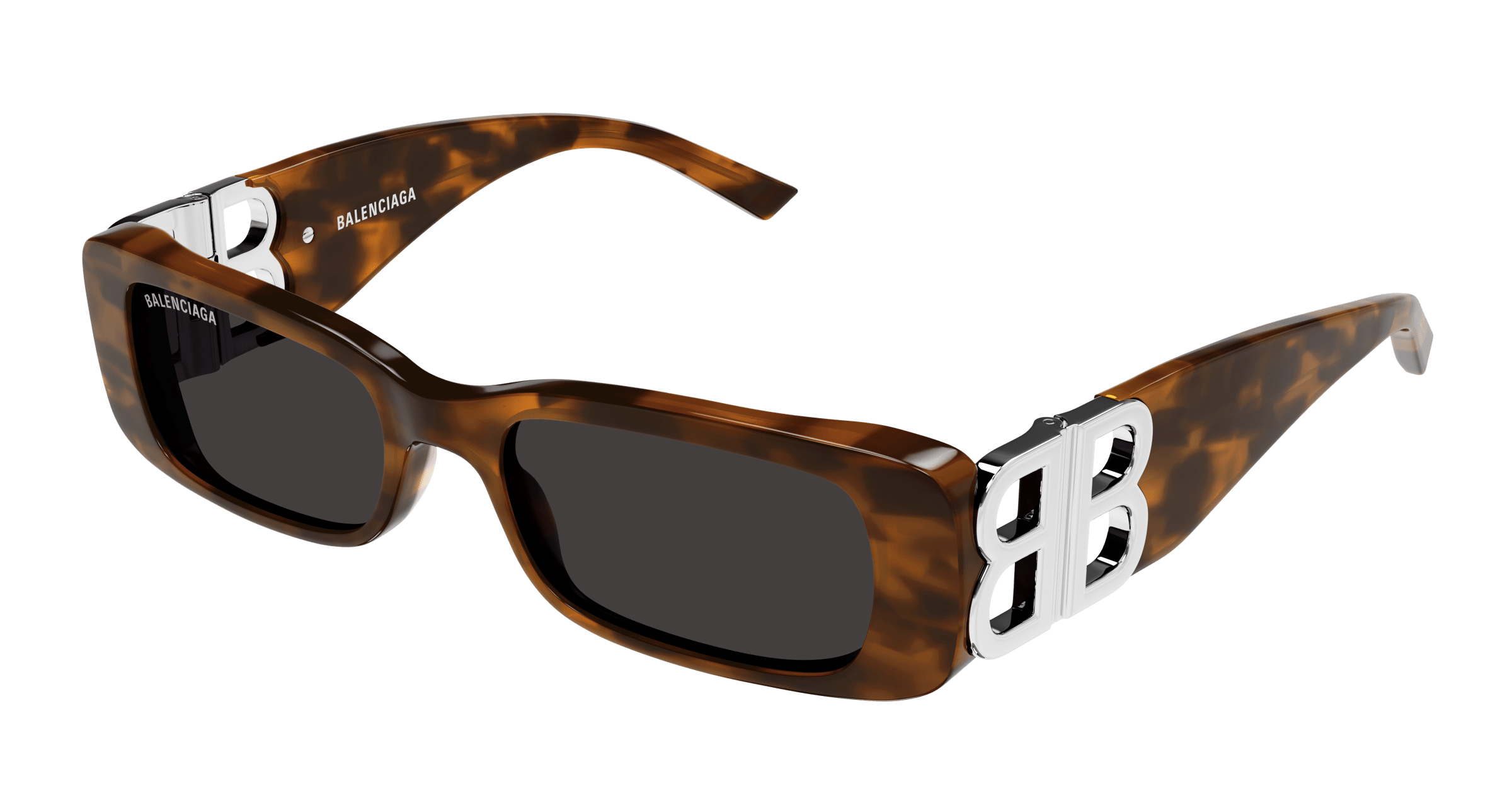 BALENCIAGA-BB0096S/S 023 HAVANA-SILVER (GREY 51*18, Havana, hi-res image number 0