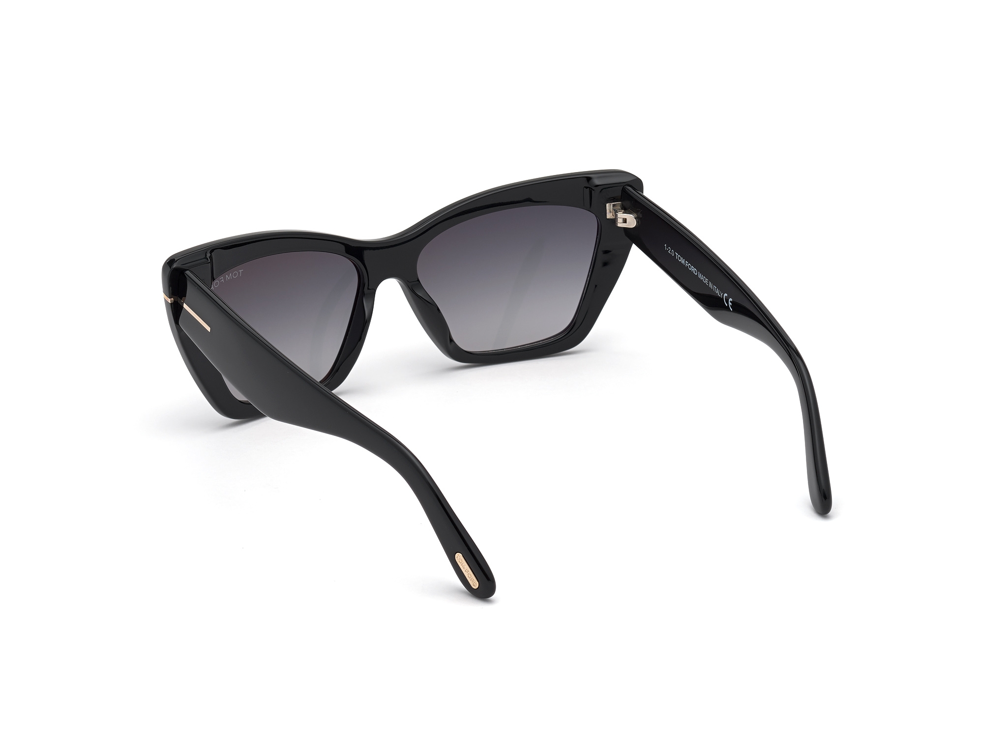 TOMFORD-0871/S 01B shiny black  (gradient smoke 56*15, Negro, hi-res image number 1