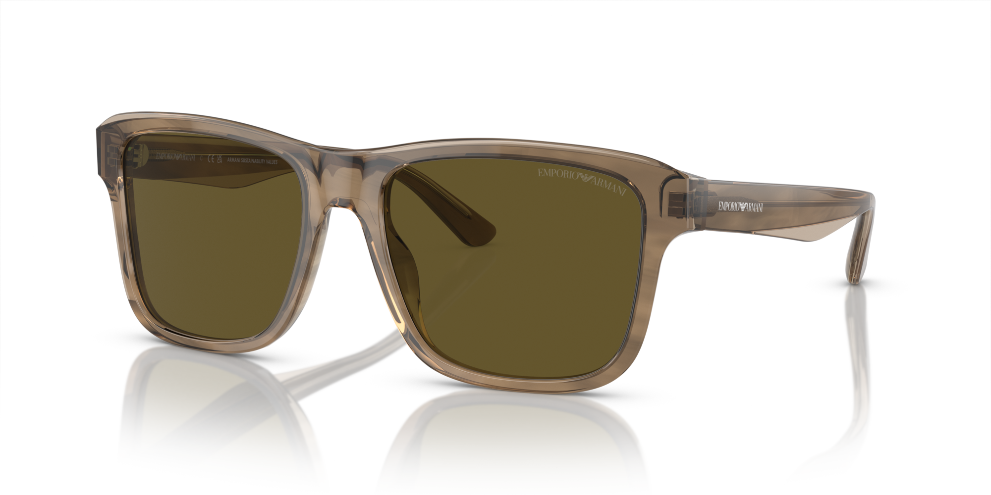 EMPORIO-4208/S 605573 SHINY GREEN/TOP BROWN(DARK BROWN 56*18, Verde | Marrón, hi-res image number 0
