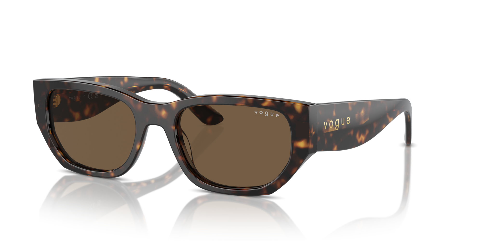 VOGUE-5586/S W65673 DARK HAVANA(DARK BROWN 53*19, Havana, hi-res image number 0
