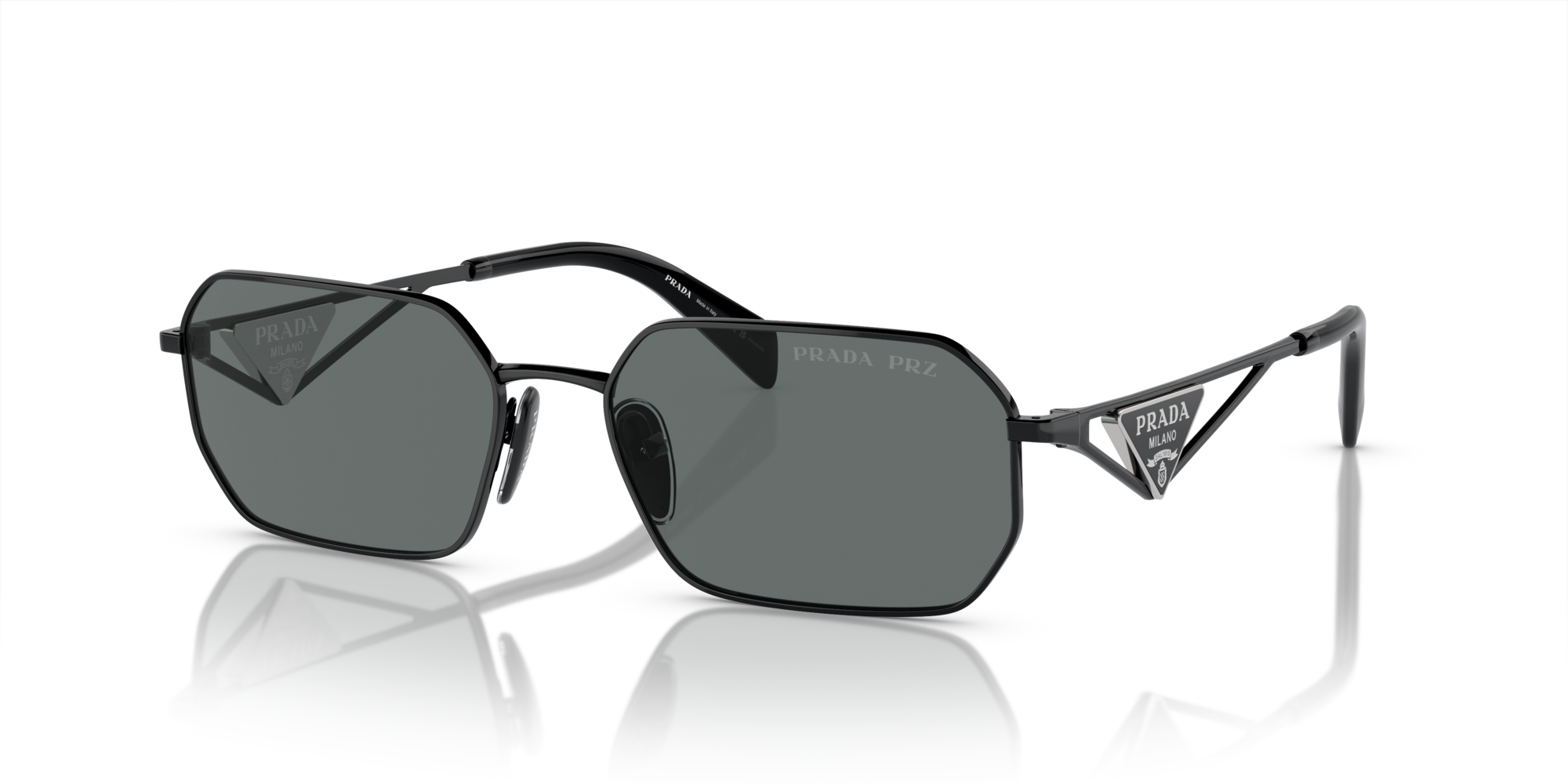 PRADA-A51S/S 1AB5Z1 BLACK (BLACK GREY POLAR) 58*17, Negro, hi-res image number 0
