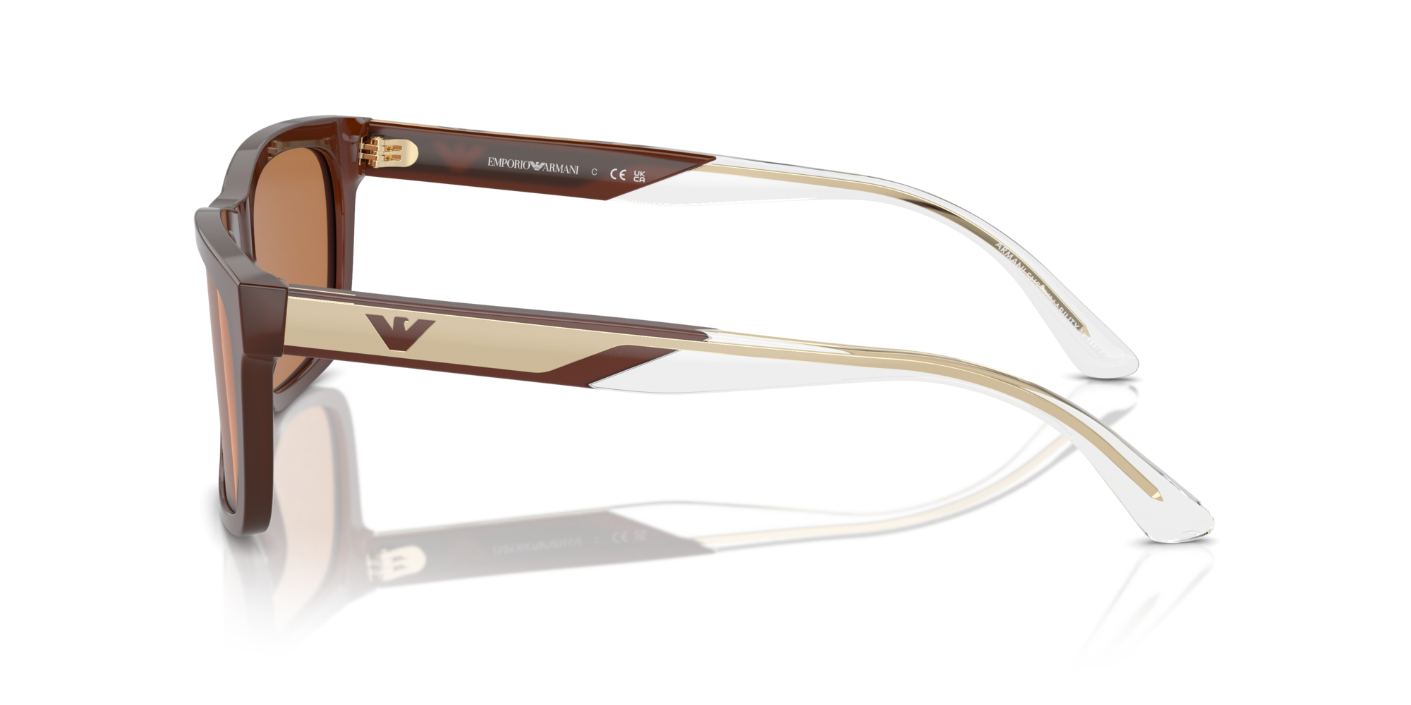 EMPORIO-4224/S 609573 SHINY OPALINE BROWN(BROWN 57*19, Marrón, hi-res image number 2