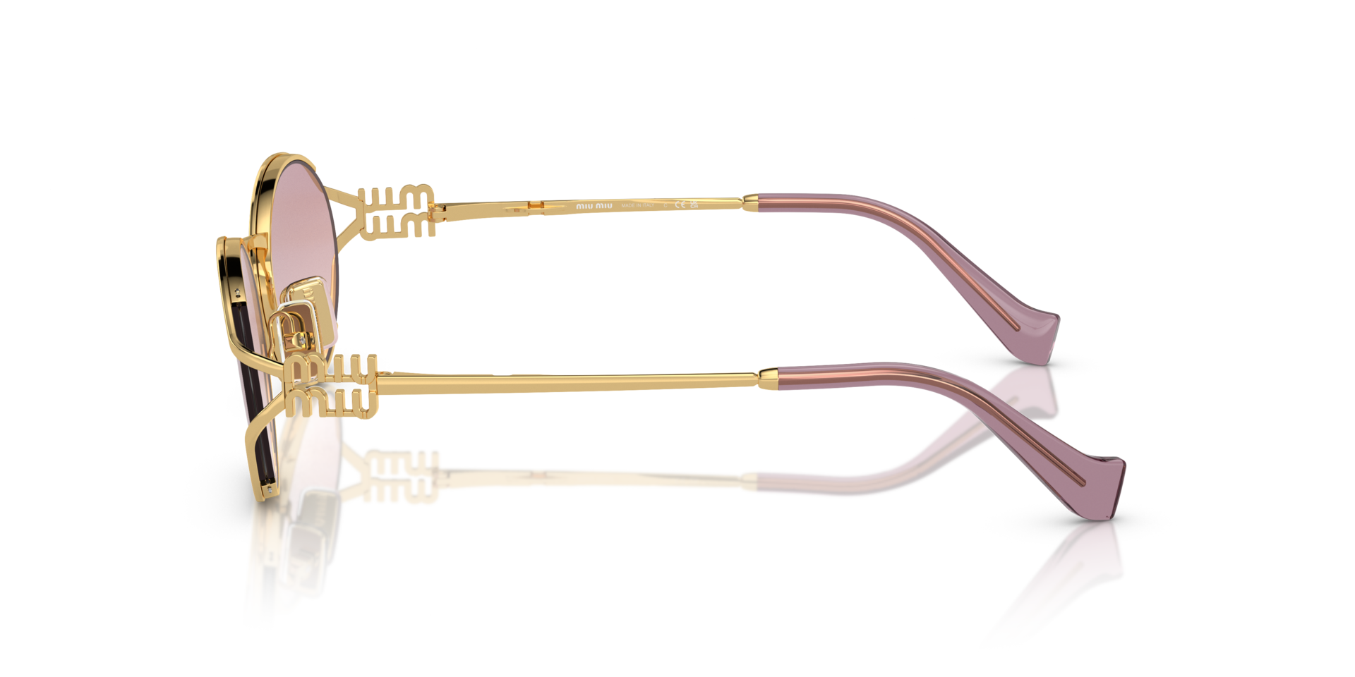 MIUMIU-52YS/S 5AK06S GOLD (BROWN GRADIENT VIOLET 54*21, Dorado, hi-res image number 2