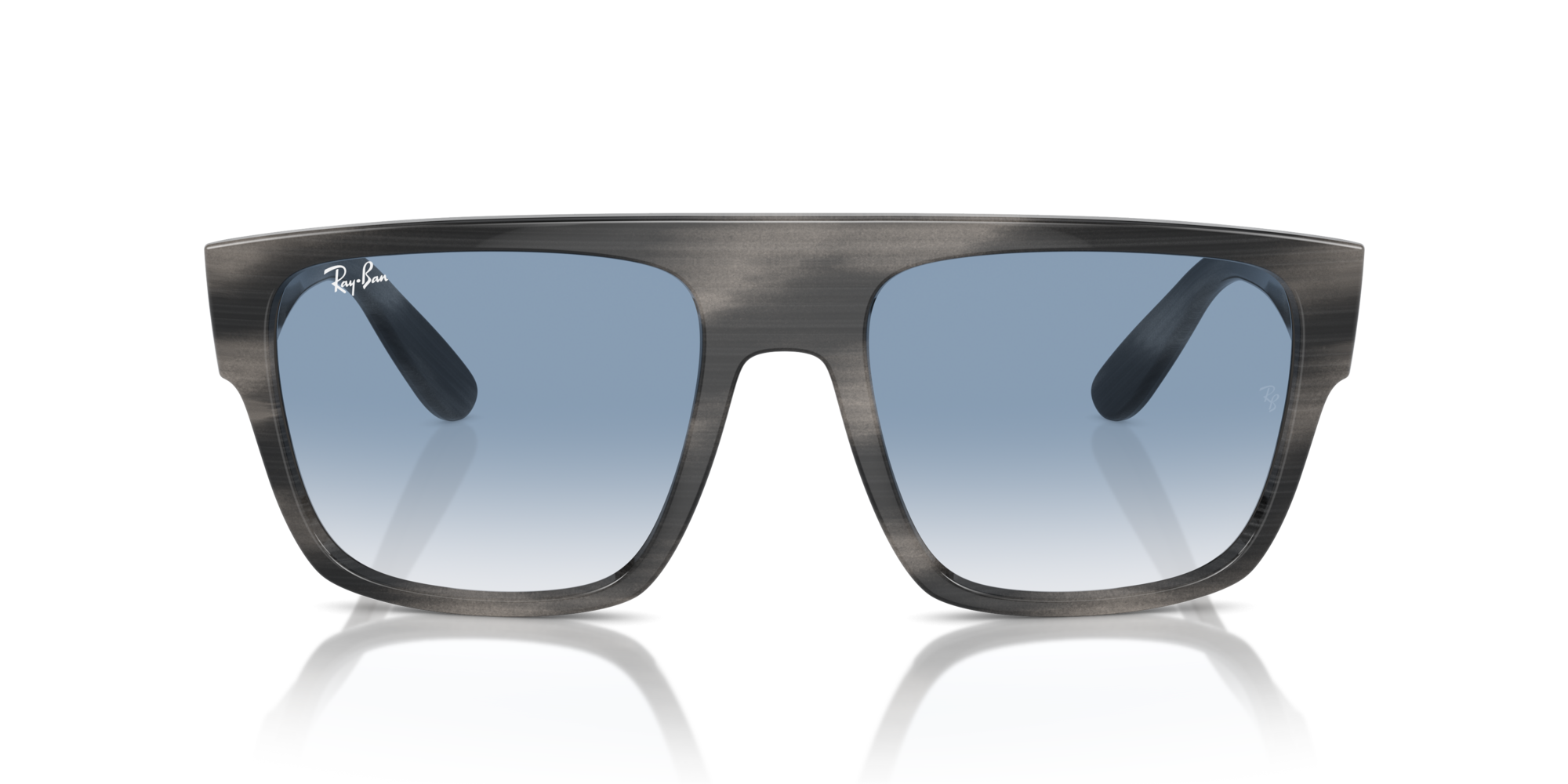 RB-0360S 14043F STRIPED GRAY/CLEAR GRADIENT BLUE 57*20, Gris a rayas, hi-res image number 1