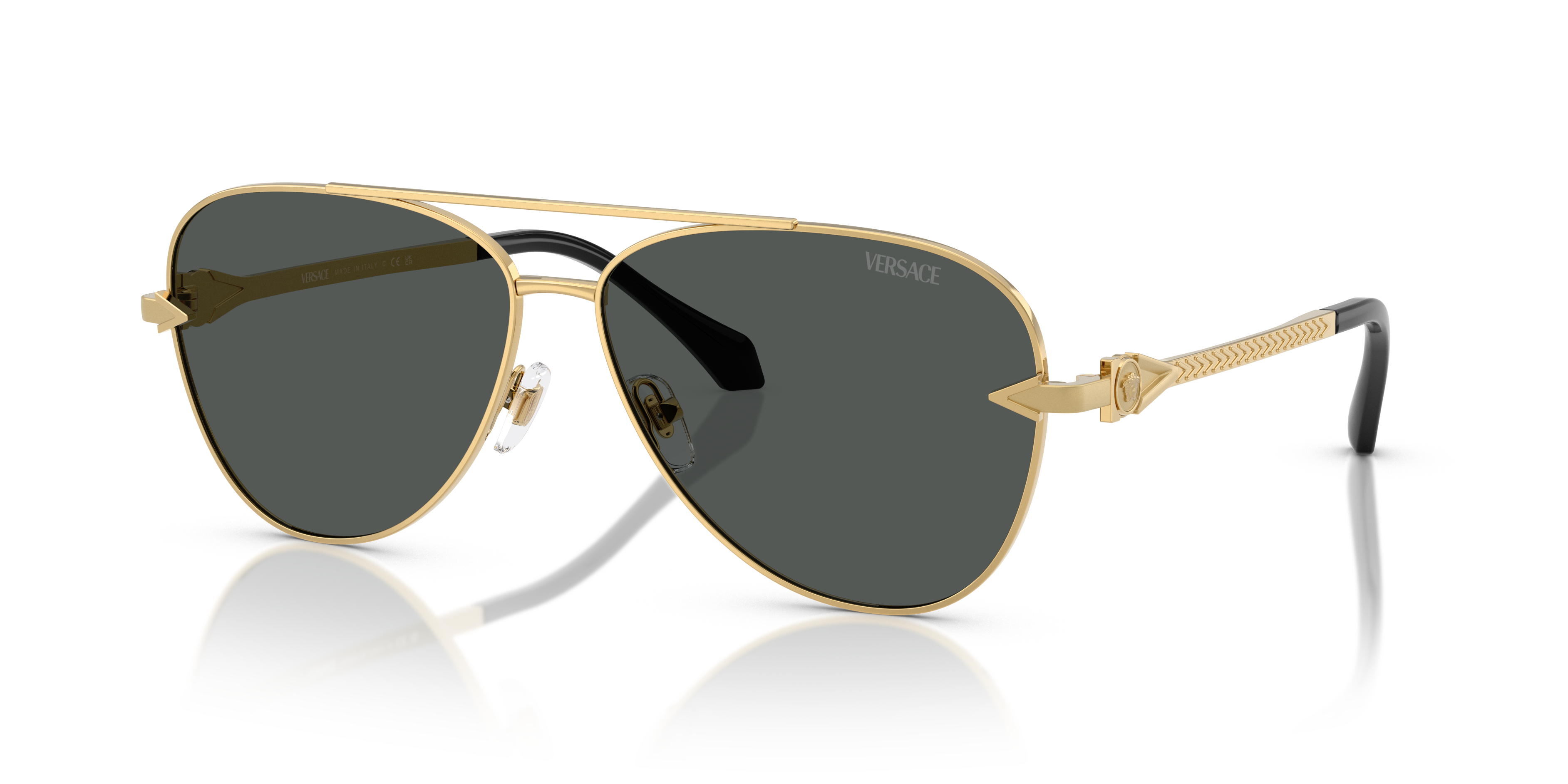 VERSACE-2283/S 100287 GOLD(DARK GREY 61*13, , hi-res image number 0