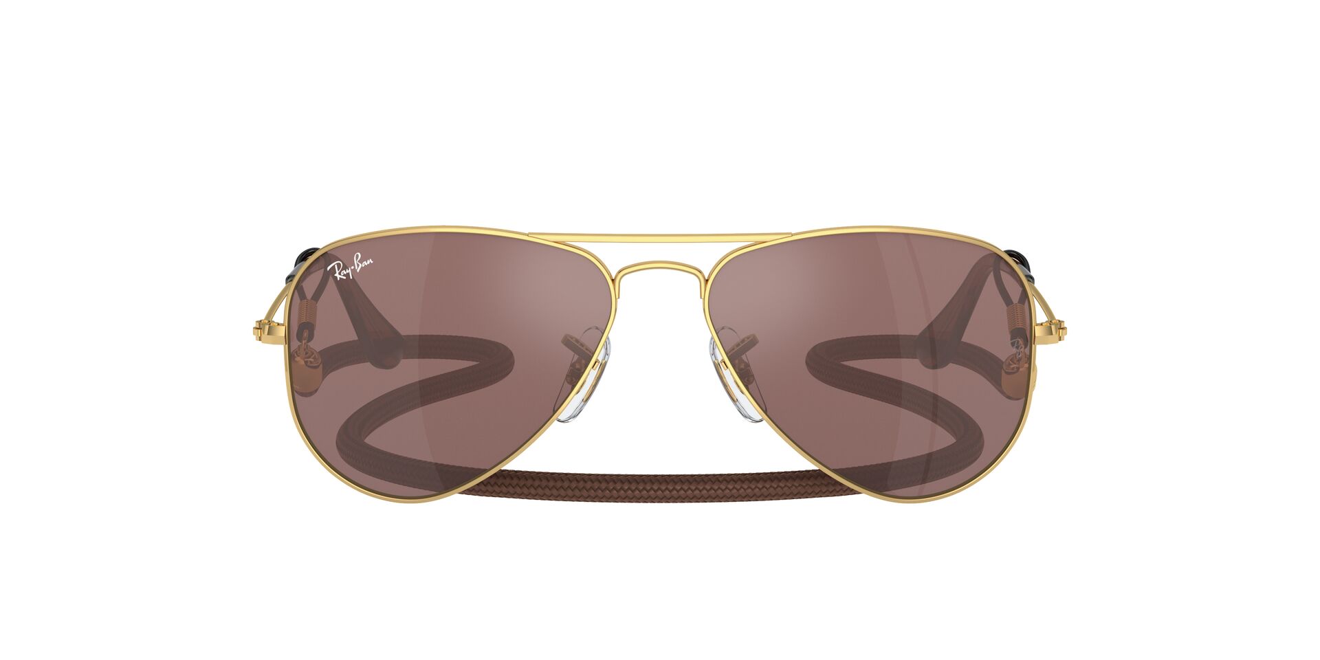 RJ-9506S 223/6G*3N ARISTA(BROWN MIRR SILVER + cordon marron 52*14, Dorado, hi-res image number 1