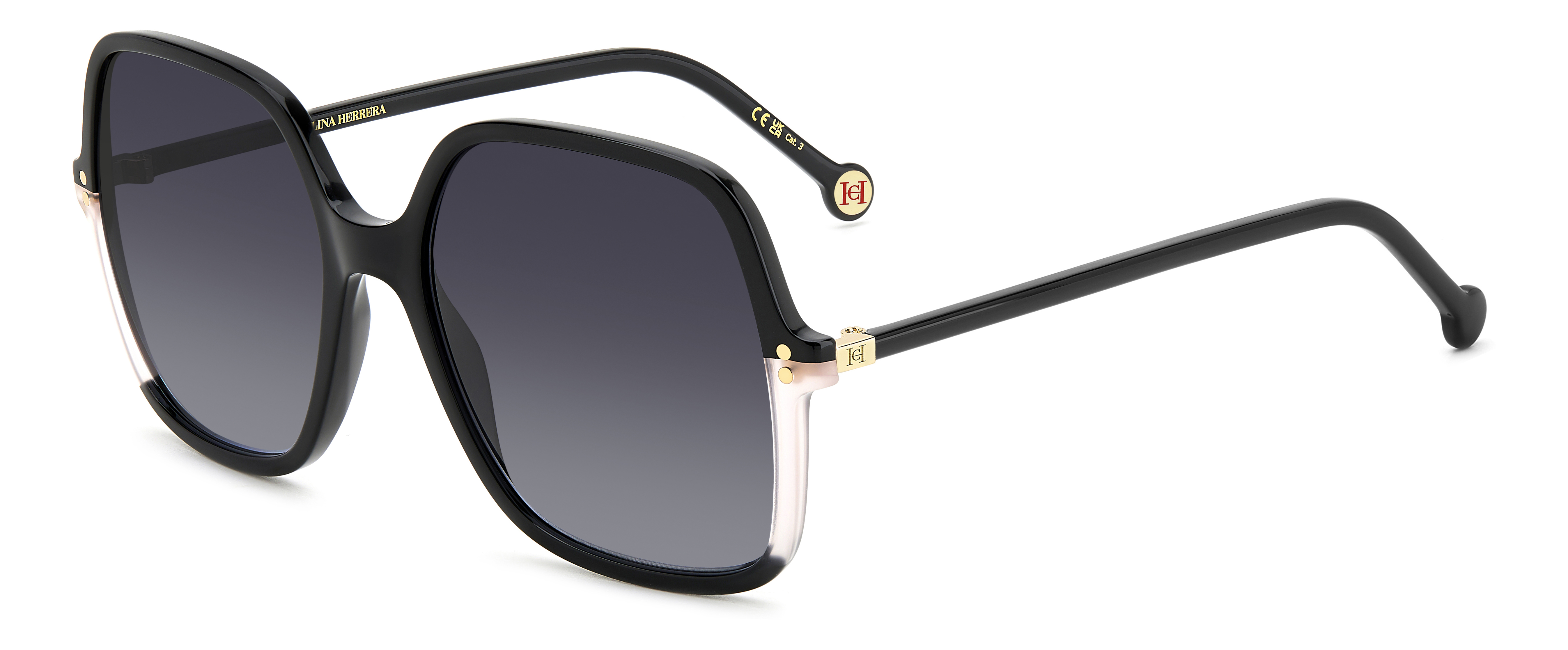 CAROLINA-0244/S 3H2*9O BLACK PINK(DARK GREY SHADED 56*18, Negro, hi-res image number 0