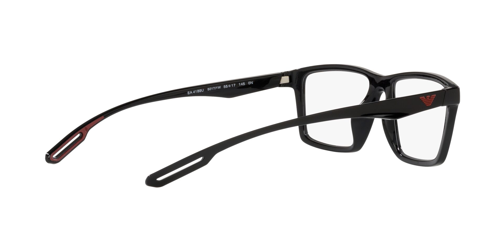 EMPORIO-4189U/S 50171W SHINY BLACK( 2 CLIPS PLEGABLES) 55*17, Negro, hi-res image number 5