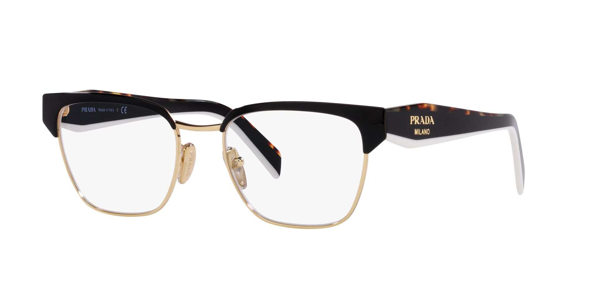 PRADA-65YV/G AAV1O1 BLACK/PALE GOLD 53*18, Negro, hi-res image number 0