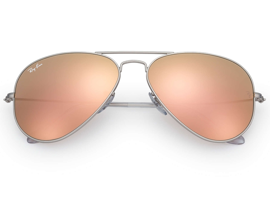 RB-3025 019/Z2*2N PLATA/MARRON ESPEJO ROSA 55*14, Plata, hi-res image number 1