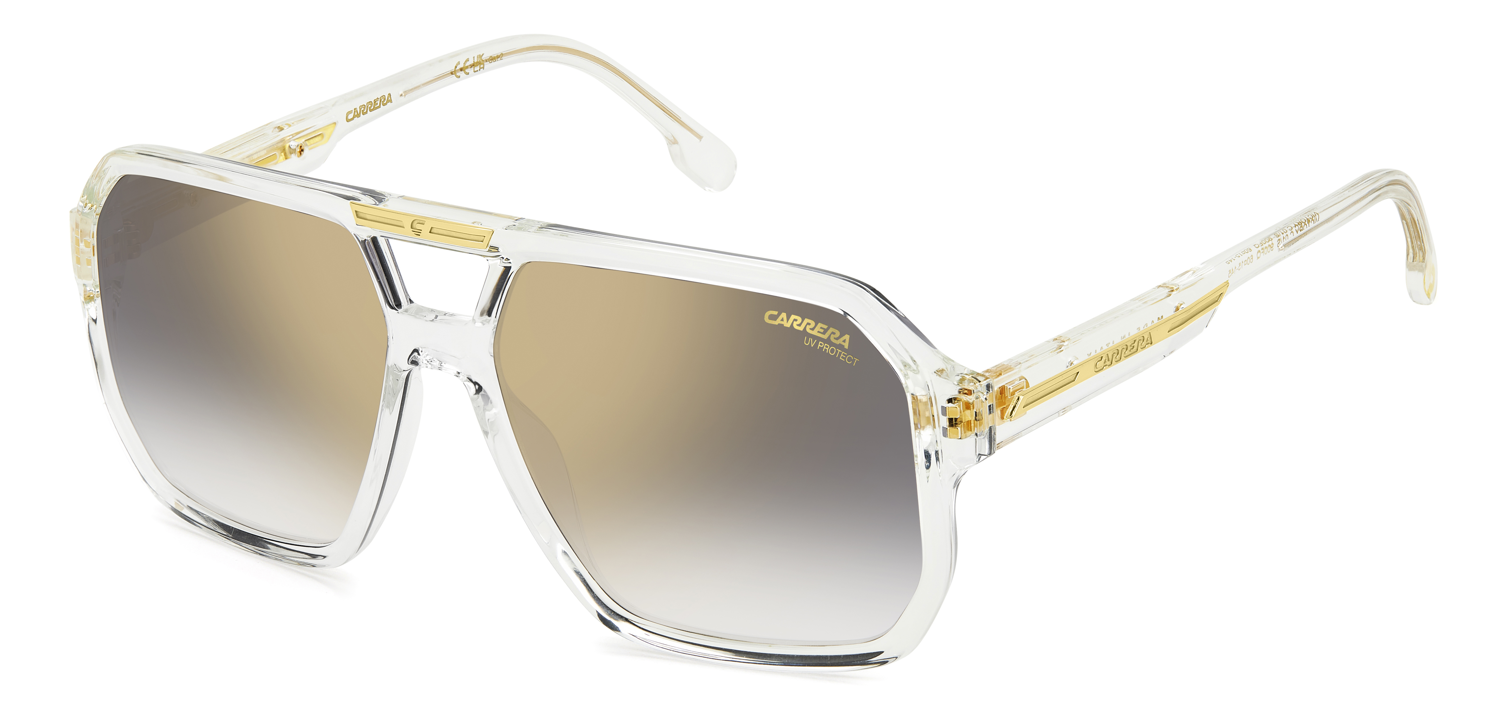 CARRERA-VICTORY-C-01/S 900*FQ CRYSTAL(GREY SHADED GOLD MIRROR 60*15, Transparente, hi-res image number 0