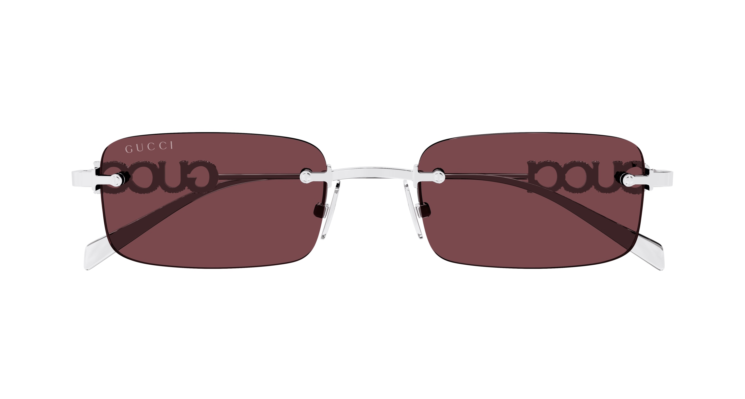 GUCCI-1808S/S 004 SILVER-SILVER-RED 52*20, Plata, hi-res image number 1