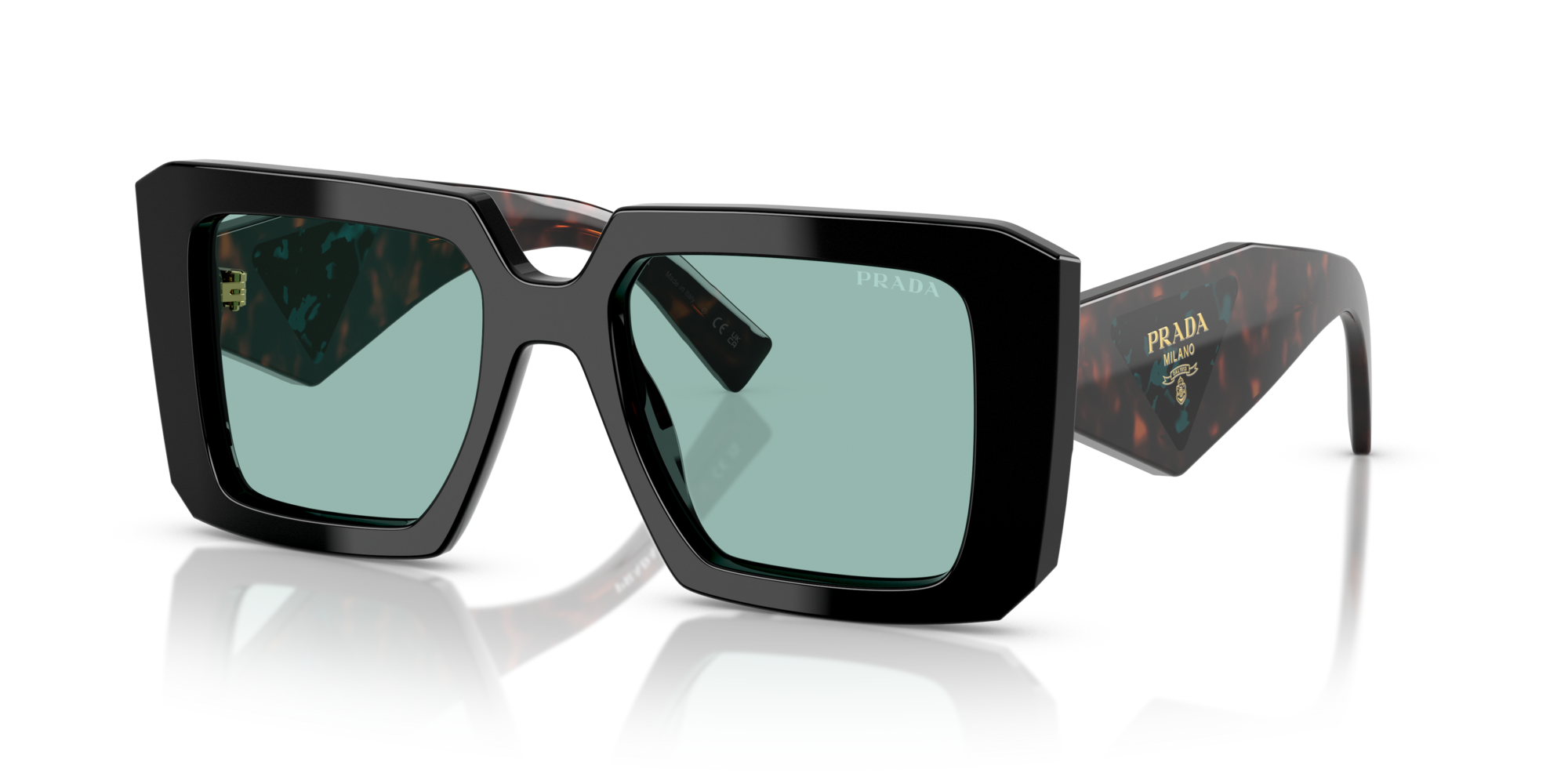 PRADA-23YS/S 26B-40K NEGRA/HABANA(VERDE) 51*19, Negro, hi-res image number 0