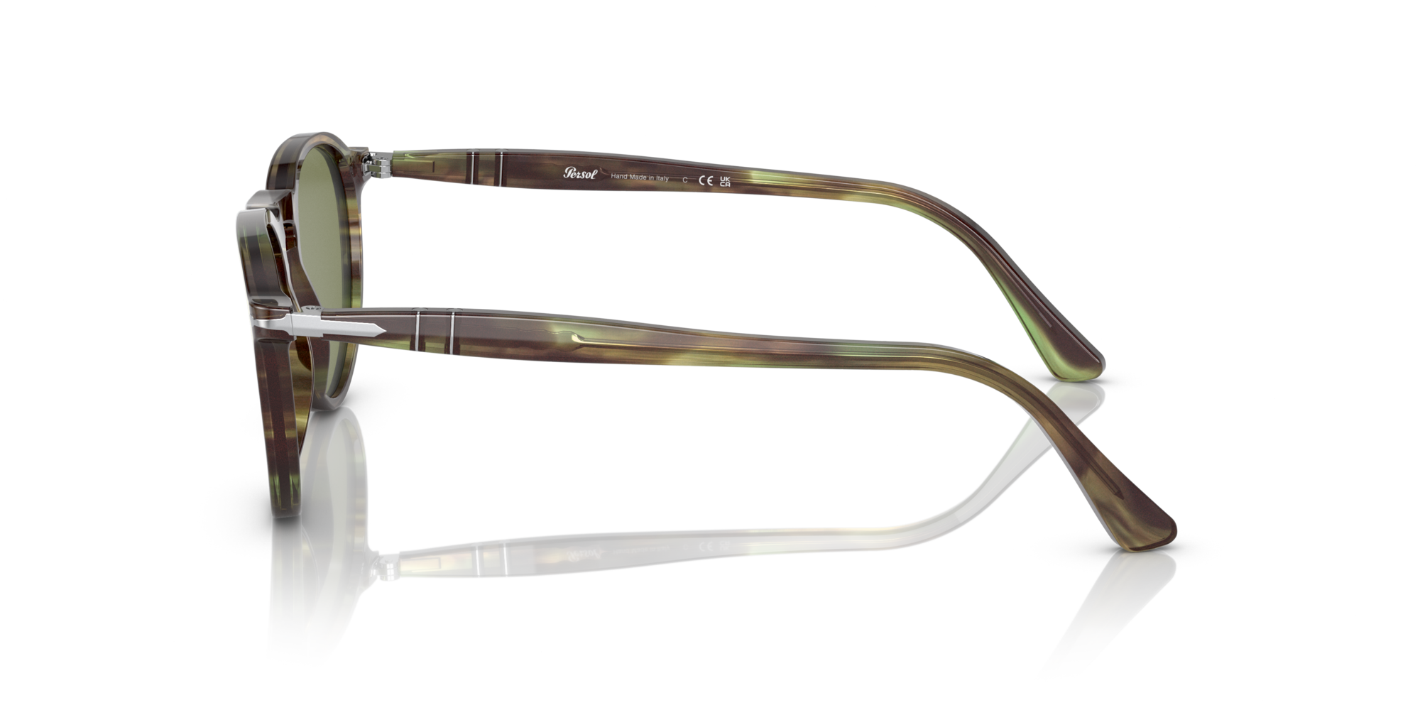 PERSOL-3286S/S 1156/4E  GREEN 51*19, Verde a rayas, hi-res image number 2