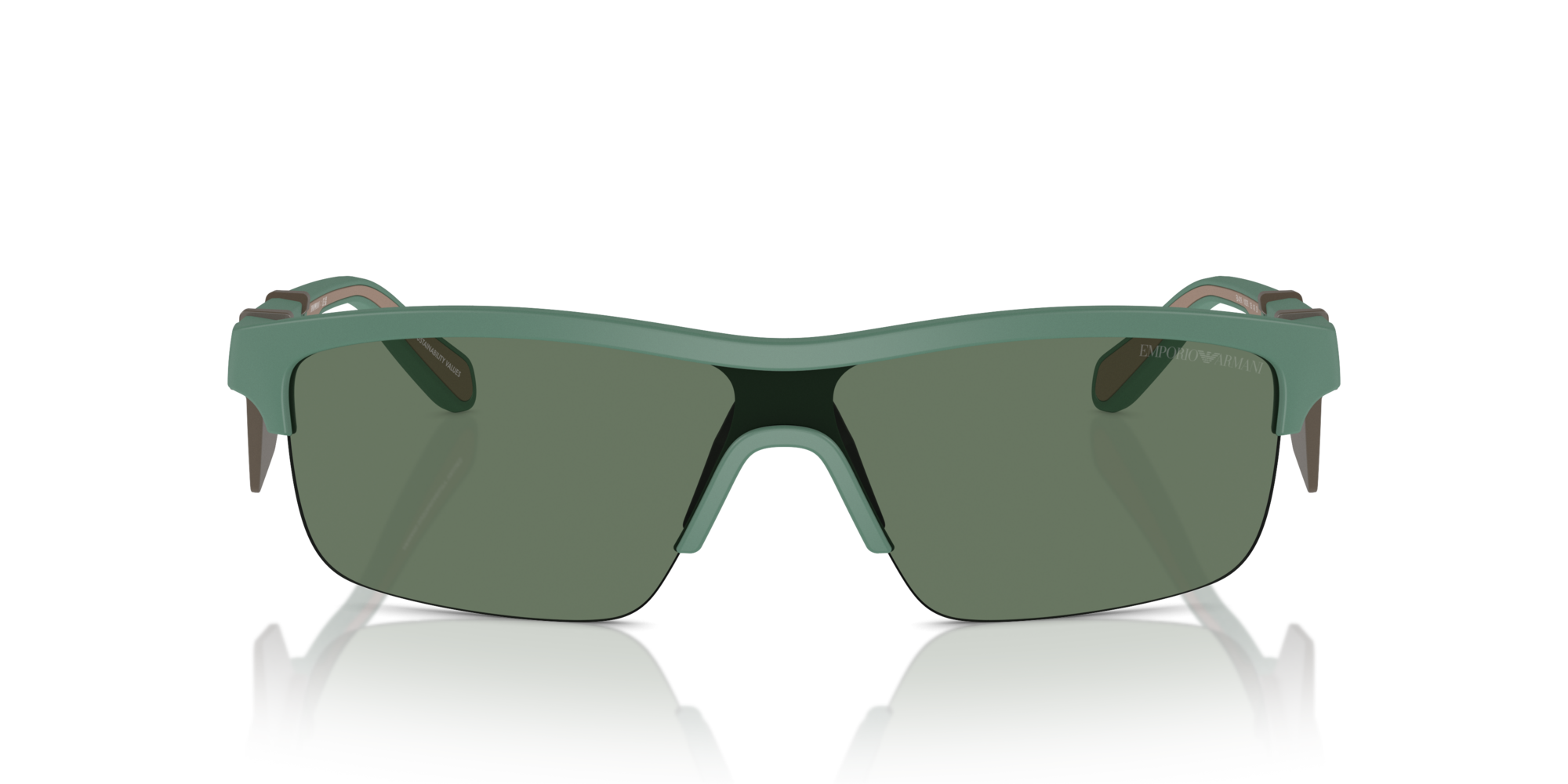 EMPORIO-4218/S 610276 MATTE ALPINE GREEN/DARK GREEN 35*135, Verde mate, hi-res image number 1