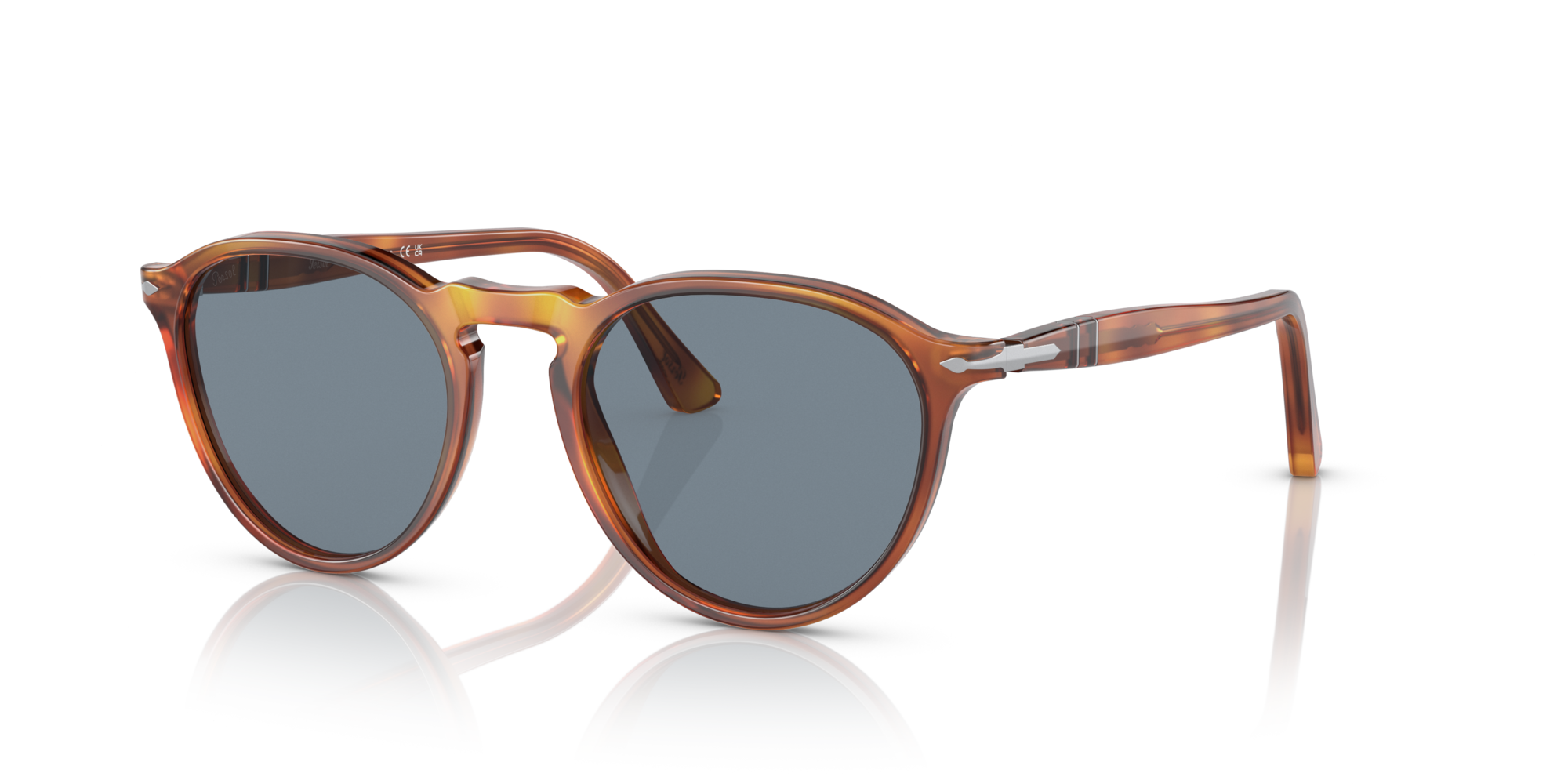 PERSOL-3286S/S 96/56 TERRA DI SIENA LIGHT BLUE 51*19, Terra di siena, hi-res image number 0
