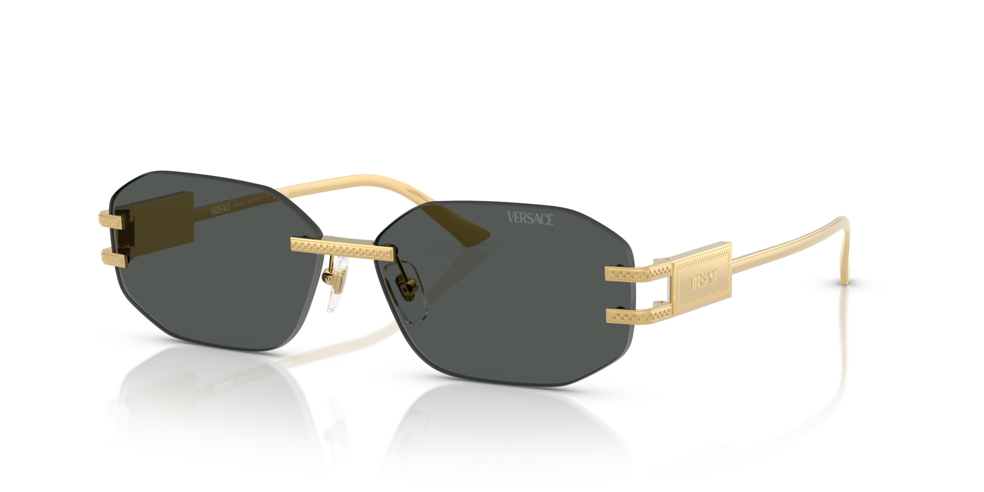 VERSACE-2274/S 100287 GOLD(DARK GREY 58*13, , hi-res image number 0