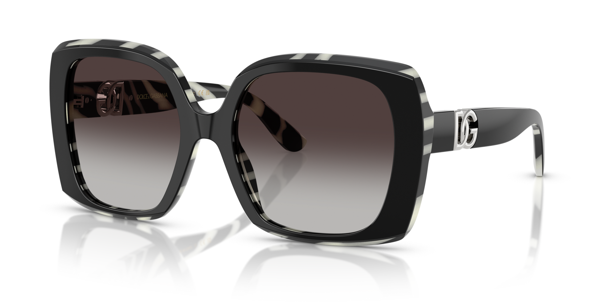 GABBANA-4475/S 33728G BLACK ON ZEBRA(GREY GRADIENT 56*19, Negro | Cebra, hi-res image number 0