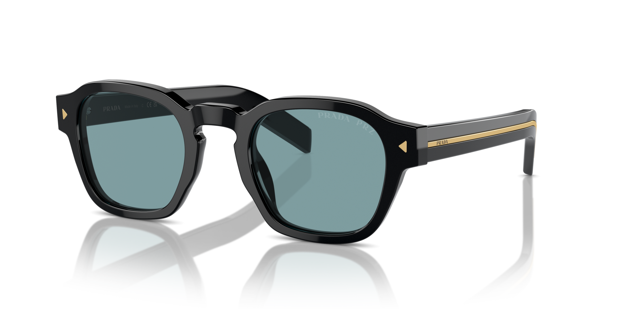 PRADA-A16S/S 16K04D BLACK(GREEN POLAR) 49*24, Negro, hi-res image number 0