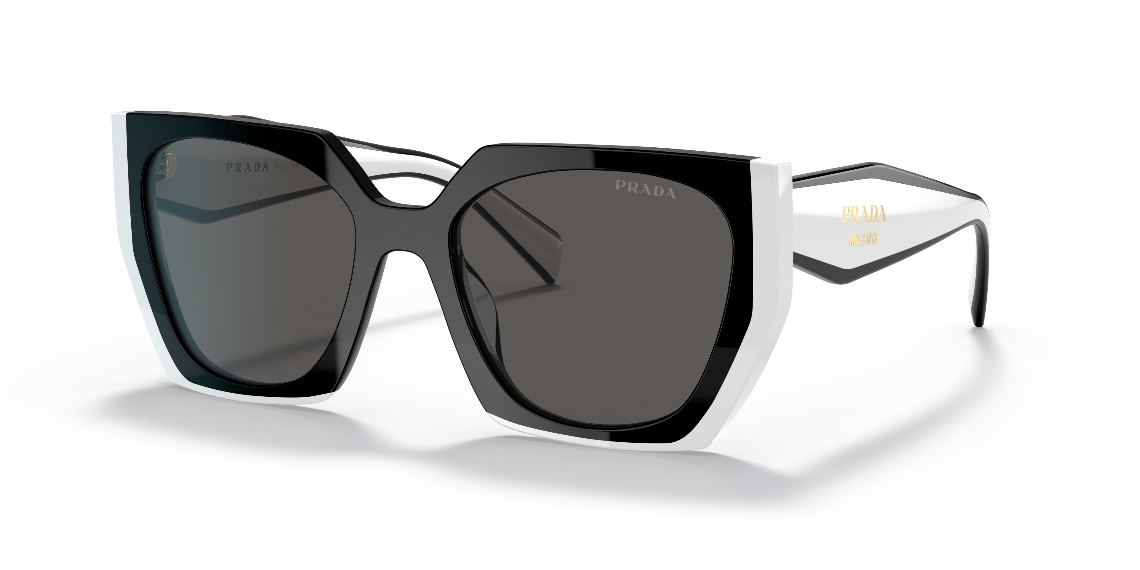 PRADA-15WS/S 09Q5S0 BLACK/TALC DARK GREY 54*19, Negro | Talco, hi-res image number 0