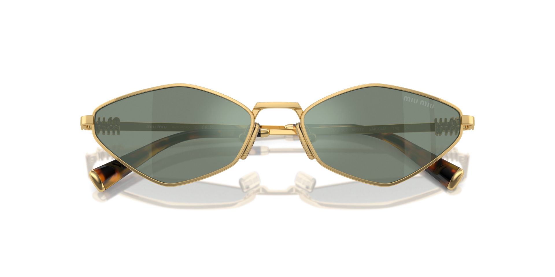 MIUMIU- 56ZS/S 5AK04M GOLD(GREEN MIRROR INTERNAL SILVER 56*17, Dorado, hi-res image number 4