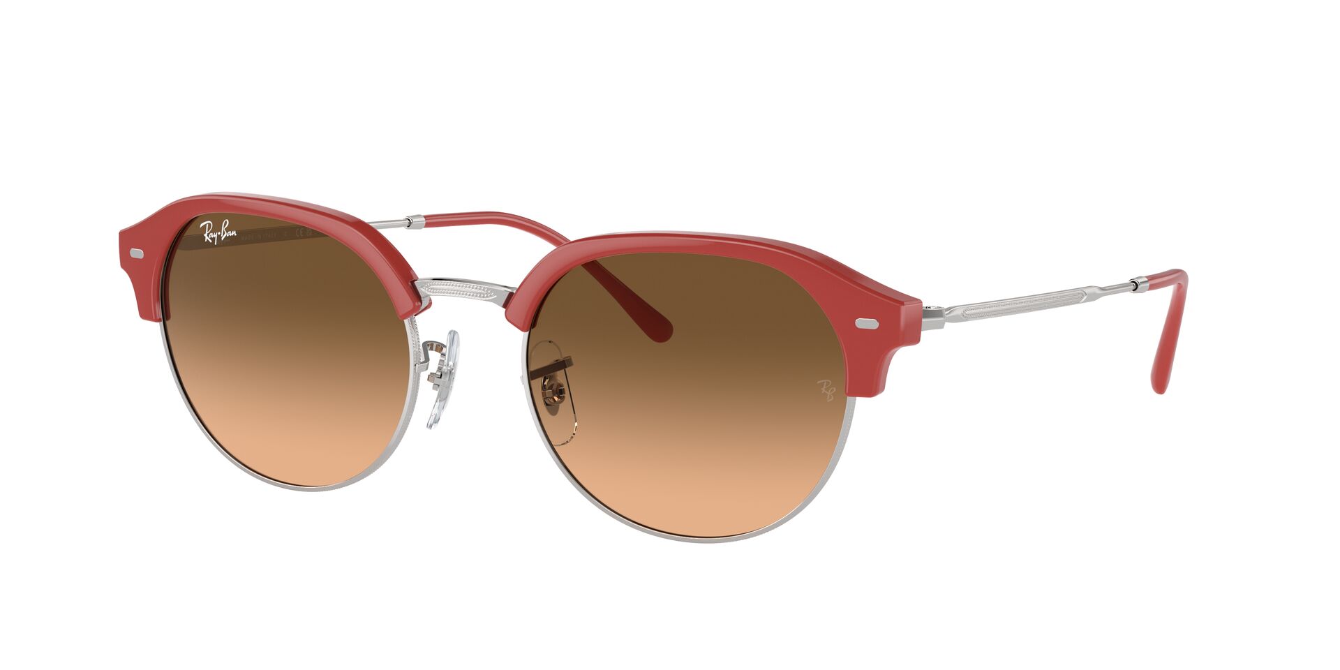 RB-4429 67223B RED ON SILVER(BIANCO UV400 H2F ROSA 55*20, Rojo | Plata, hi-res image number 0