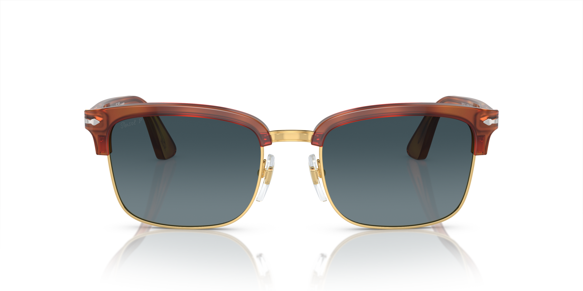 PERSOL-3327S/S 96/S3 TERRA DI SEINA(POLAR LIGHT BLUE GRADIENTE 54*20, Marrón, hi-res image number 1