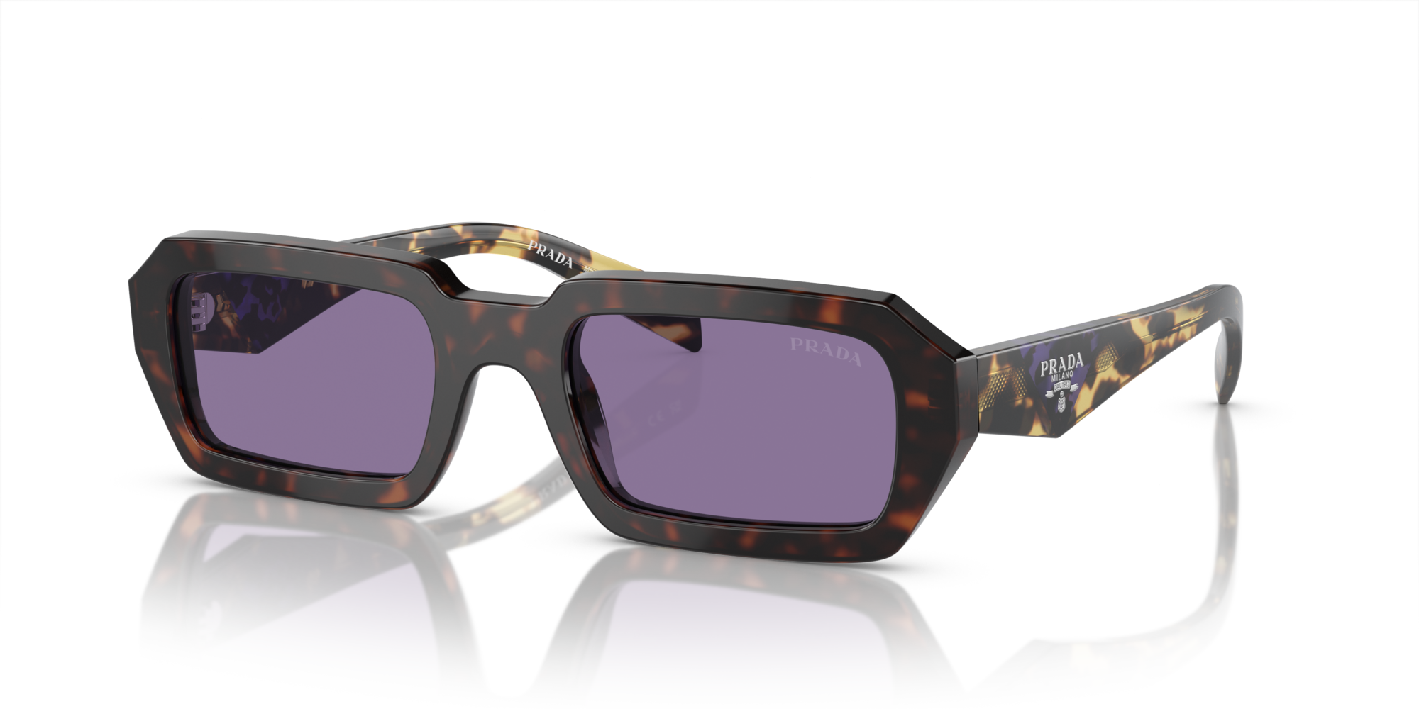 PRADA-A12S/S 17N50B HAVANA (VIOLET MIRROR SILVER 52*21, Havana, hi-res image number 0