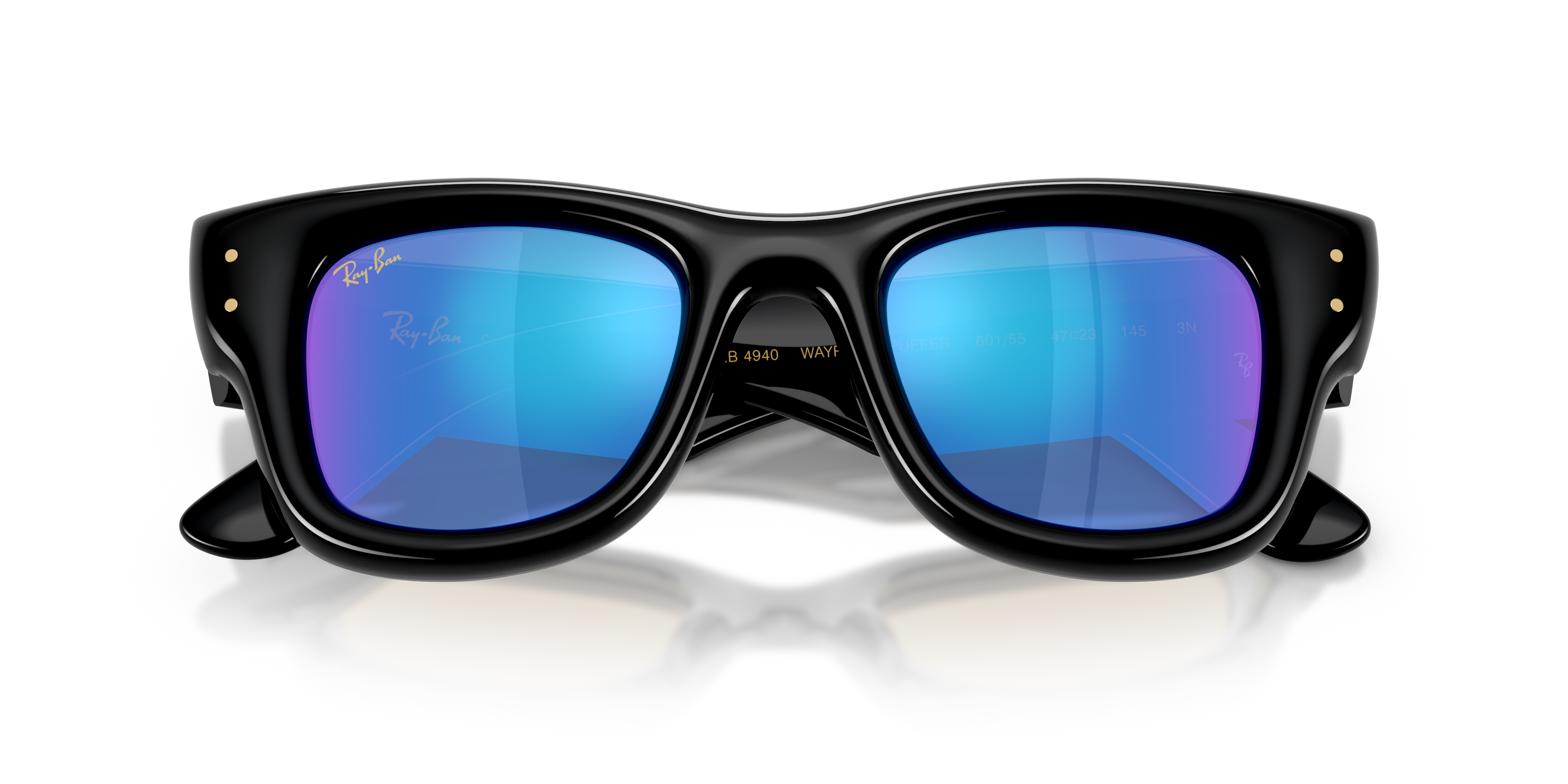 RB-4940 601/55 BLACK(LIGHT GREEN MIRROR BLUE 50*23, Negro, hi-res image number 4