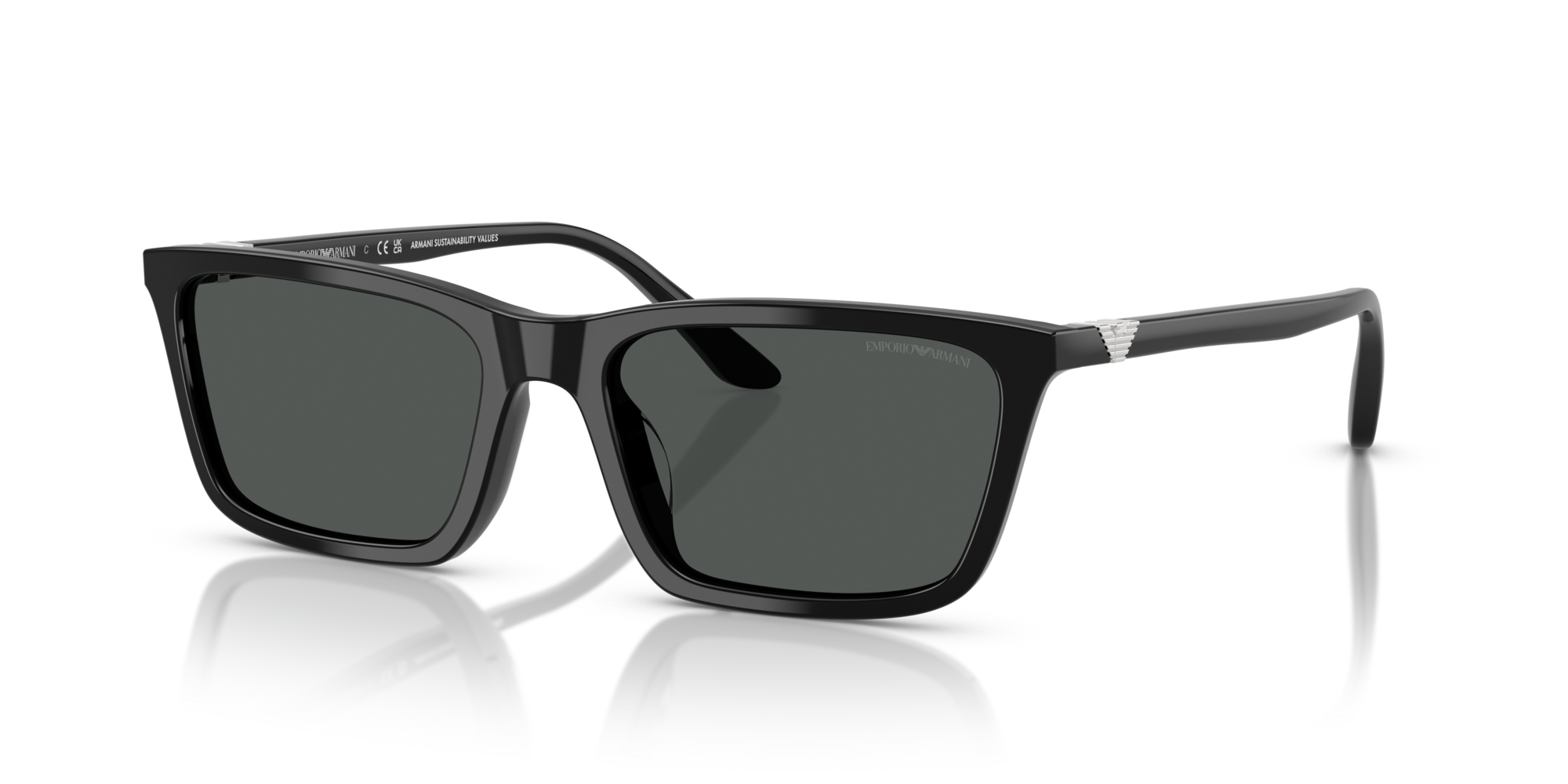 EMPORIO-4239U/S 501787 SHINY BLACK(DARK GREY 55*18, , hi-res image number 0