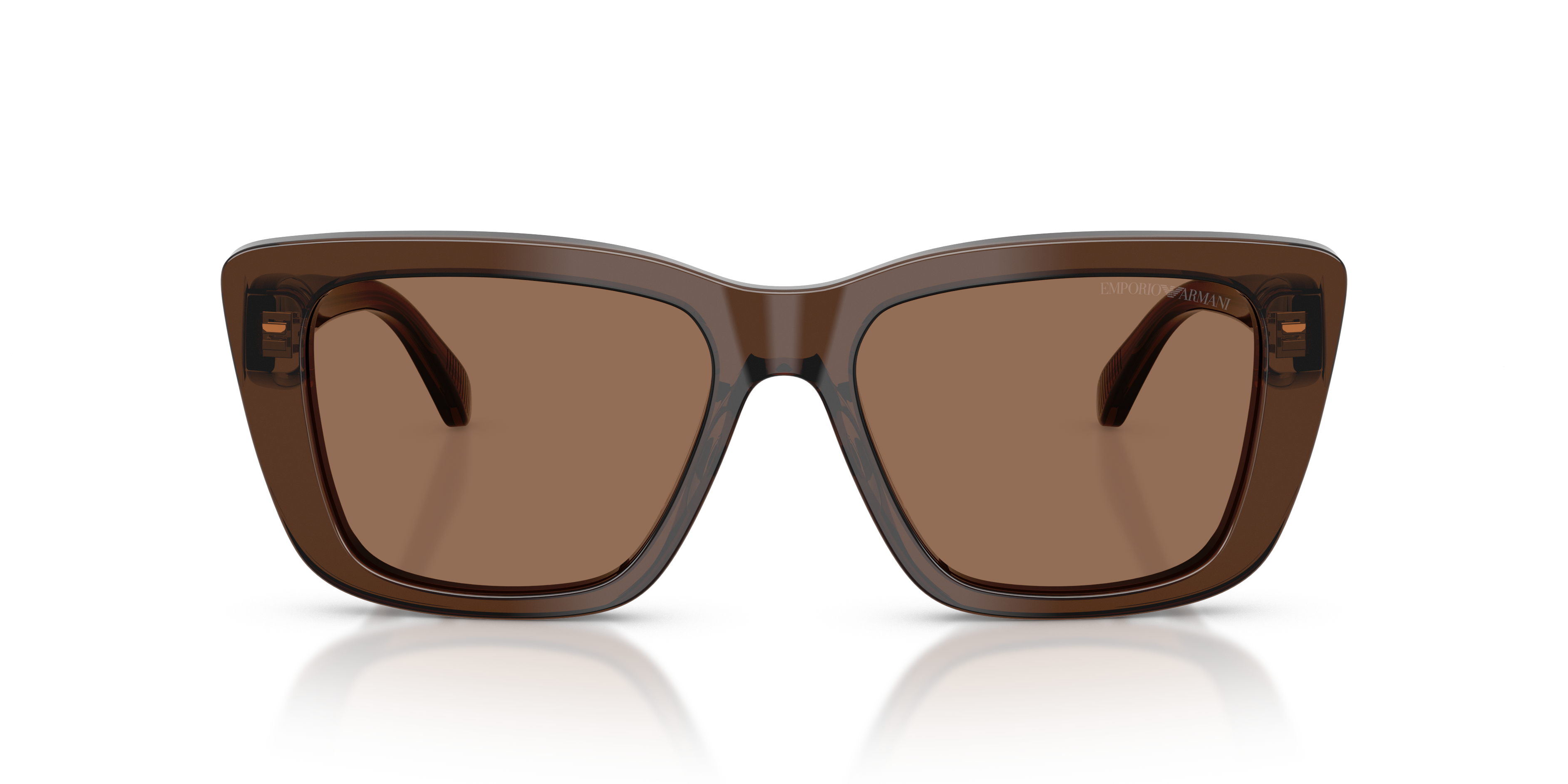 EMPORIO-4246U/S 625173 SHINY TRANSPARENT BROWN(DARK BROWN 54*17, , hi-res image number 1
