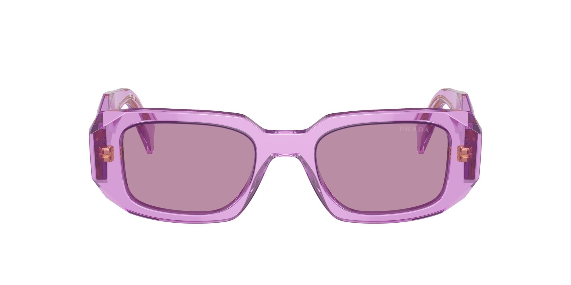 PRADA-17WS/S 13R07Q TRANSPARENT AMETHYST/DARK VIOLET MIRROR SILVER INT 49*20, Amatista transparente, hi-res image number 1