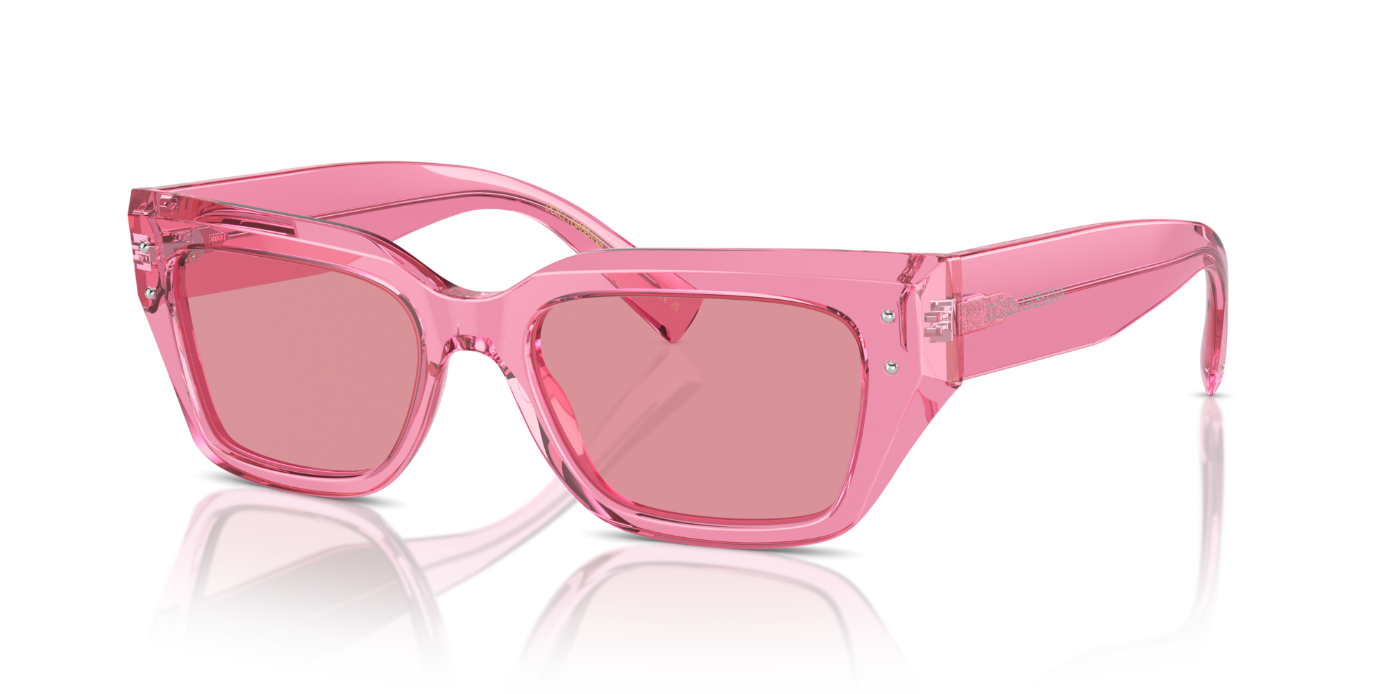 GABBANA-4462/S 314830 TRANSPARENT PINK(PINK MIRROR INTERNAL SILVER 52*18, Rosa transparente, hi-res image number 0