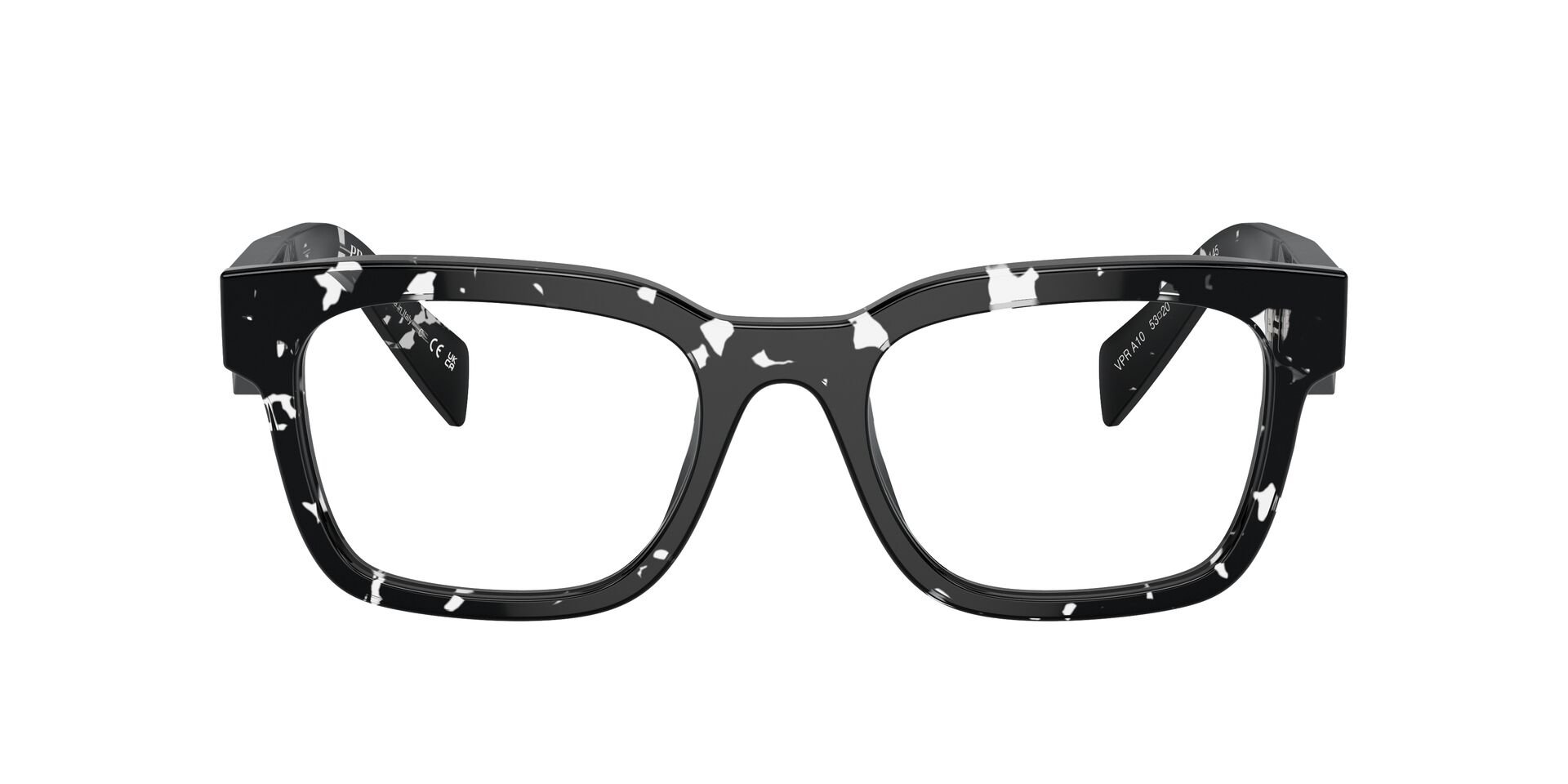 PRADA-A10V/G 15O1O1 HAVANA BLACK/TRANSPARENT 51*20, Transparente negro havana, hi-res image number 1