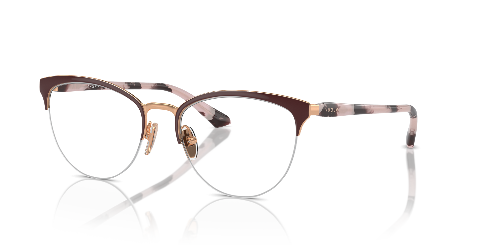 VOGUE-4304/G 5170 TOP BORDEAUX/ROSE GOLD 51*18, , hi-res image number 0
