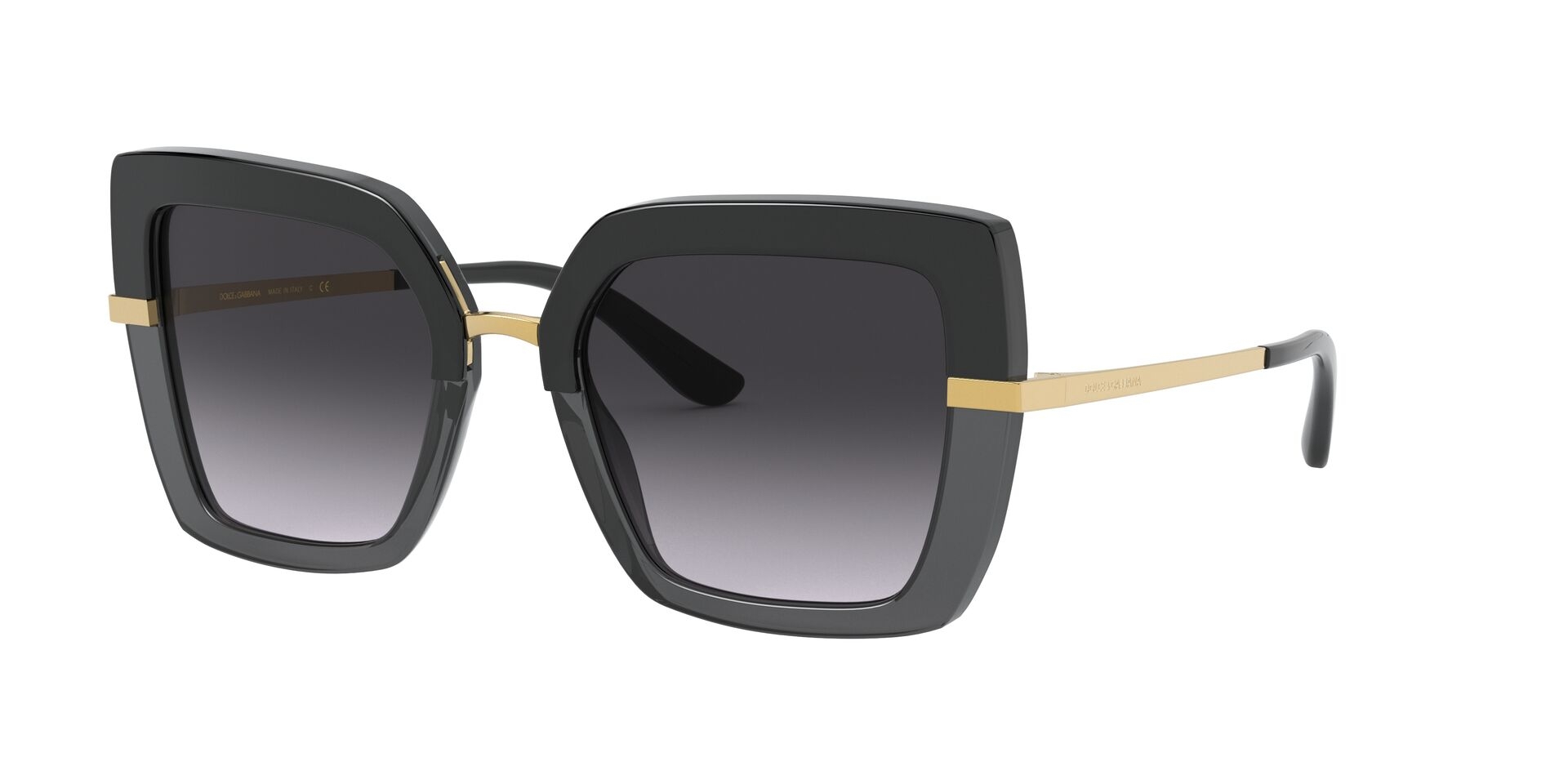 GABBANA-4373/S 32468G TOP BLACK ON TRANSPARENT BLACK(GREY GRADIEN 52*21, Negro, hi-res image number 0