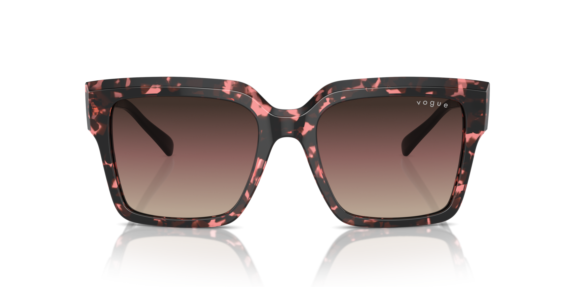 VOGUE-5553/S 3148E2 RED TORTOISE(BROWN GRAD PURPLE GRAD BLACK 54*19, Rojo havana, hi-res image number 1